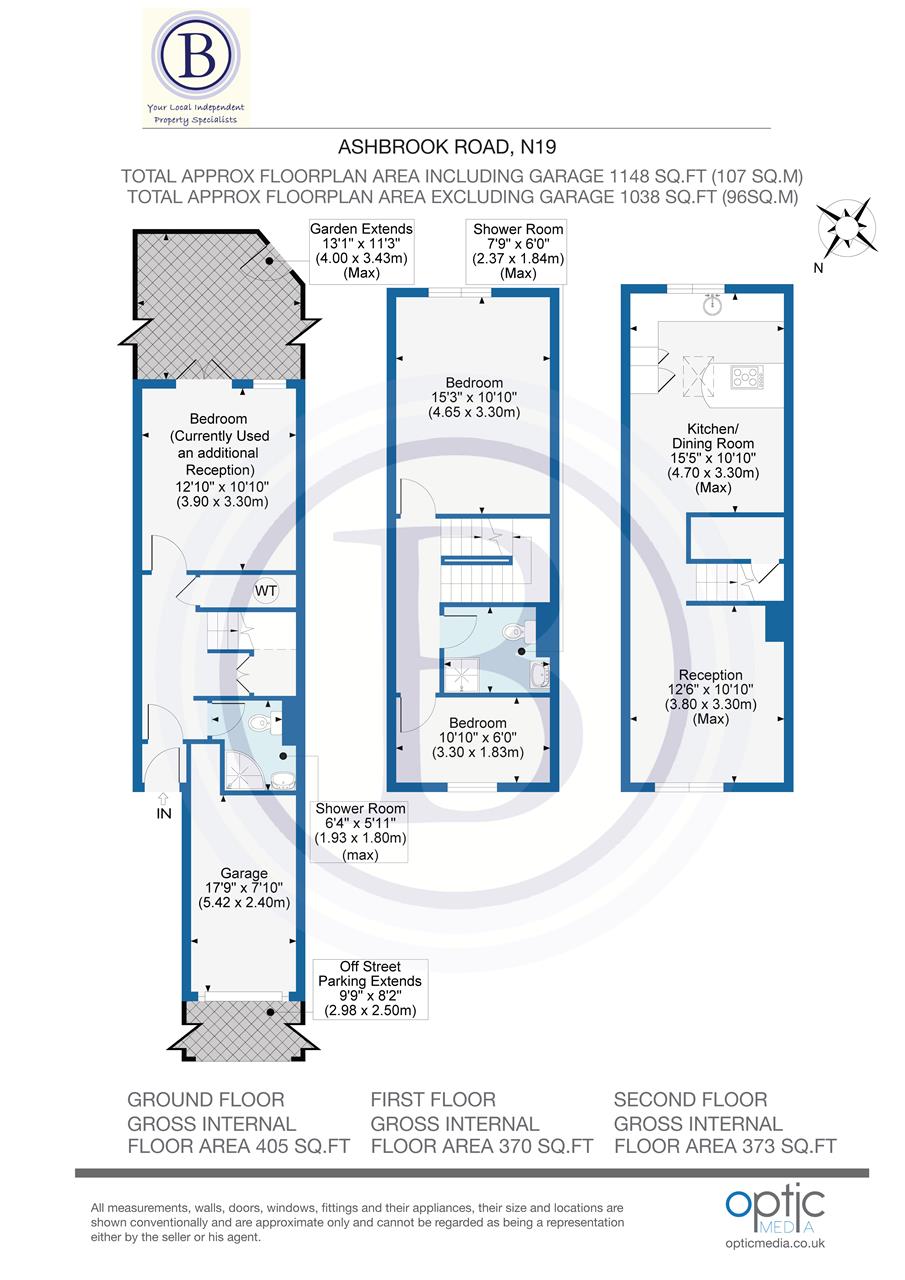 3 bed terraced house for sale in Ashbrook Road - Property Floorplan