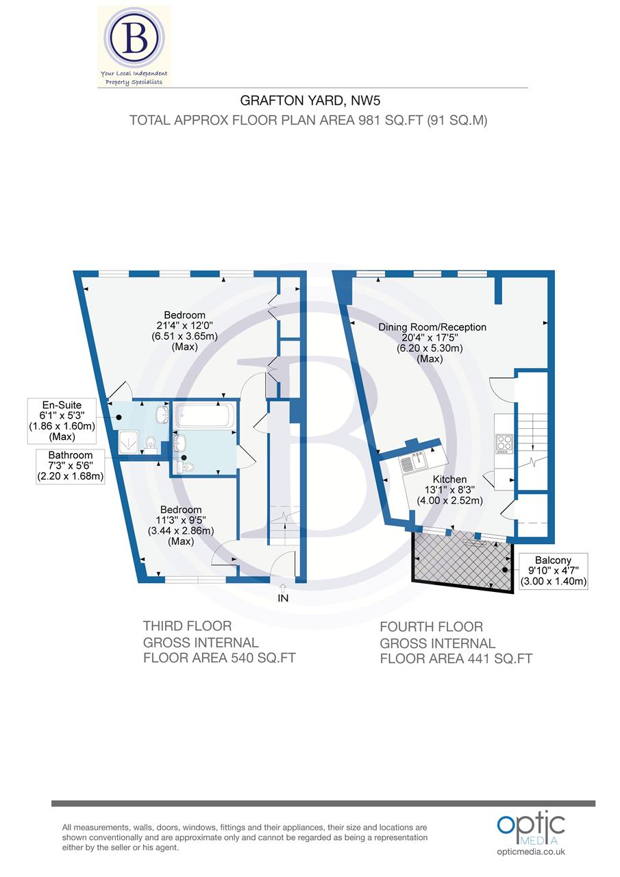 2 bed flat to rent - Property Floorplan