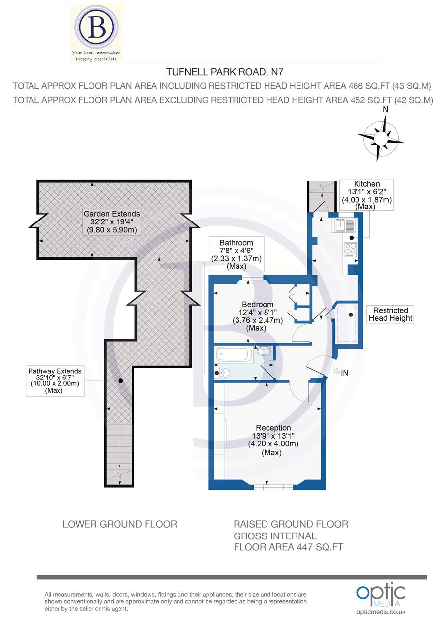 1 bed flat for sale in Tufnell Park Road - Property Floorplan