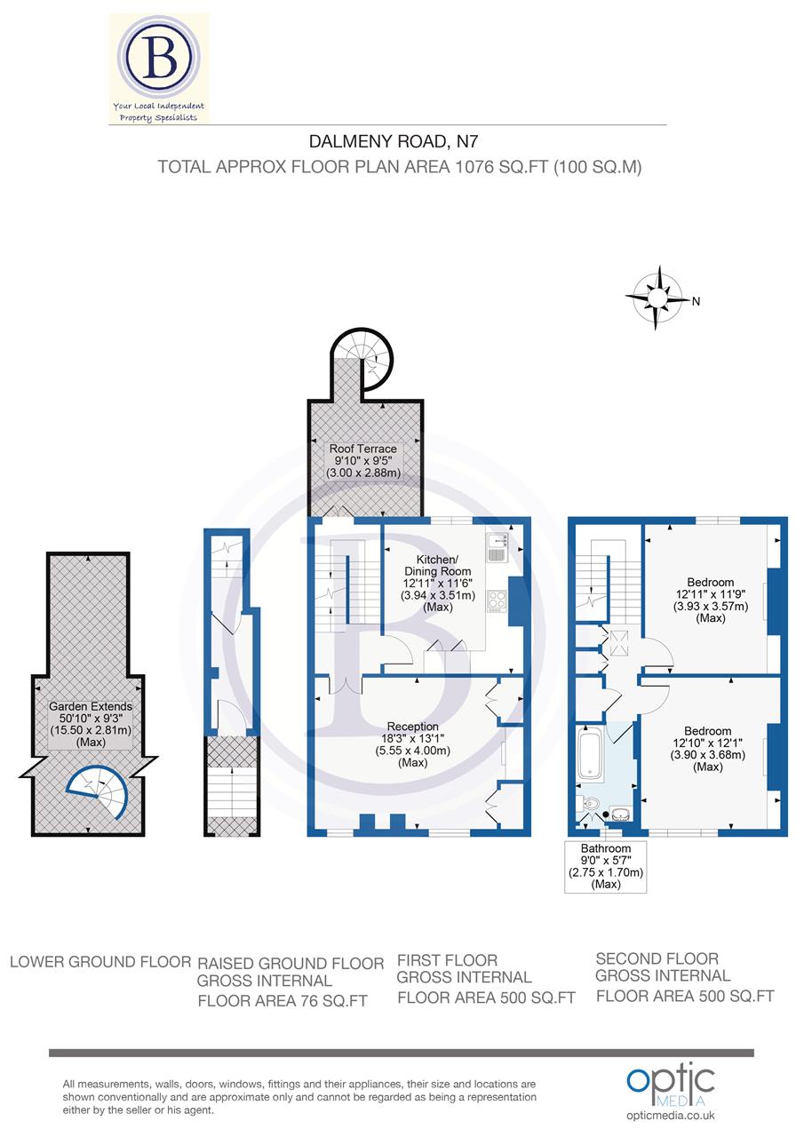 2 bed maisonette for sale in Dalmeny Road - Property Floorplan
