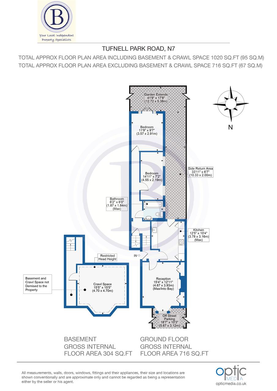 2 bed flat for sale in Tufnell Park Road - Property Floorplan
