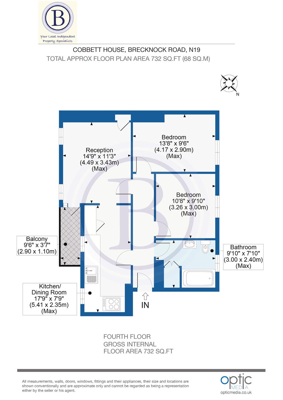 2 bed flat for sale - Property Floorplan