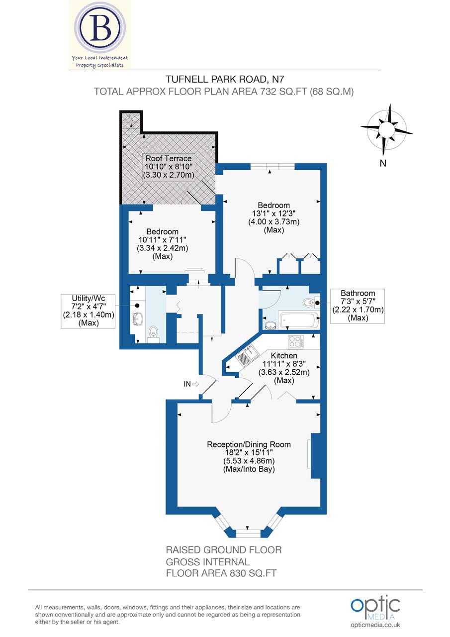 2 bed flat for sale in Tufnell Park Road - Property Floorplan