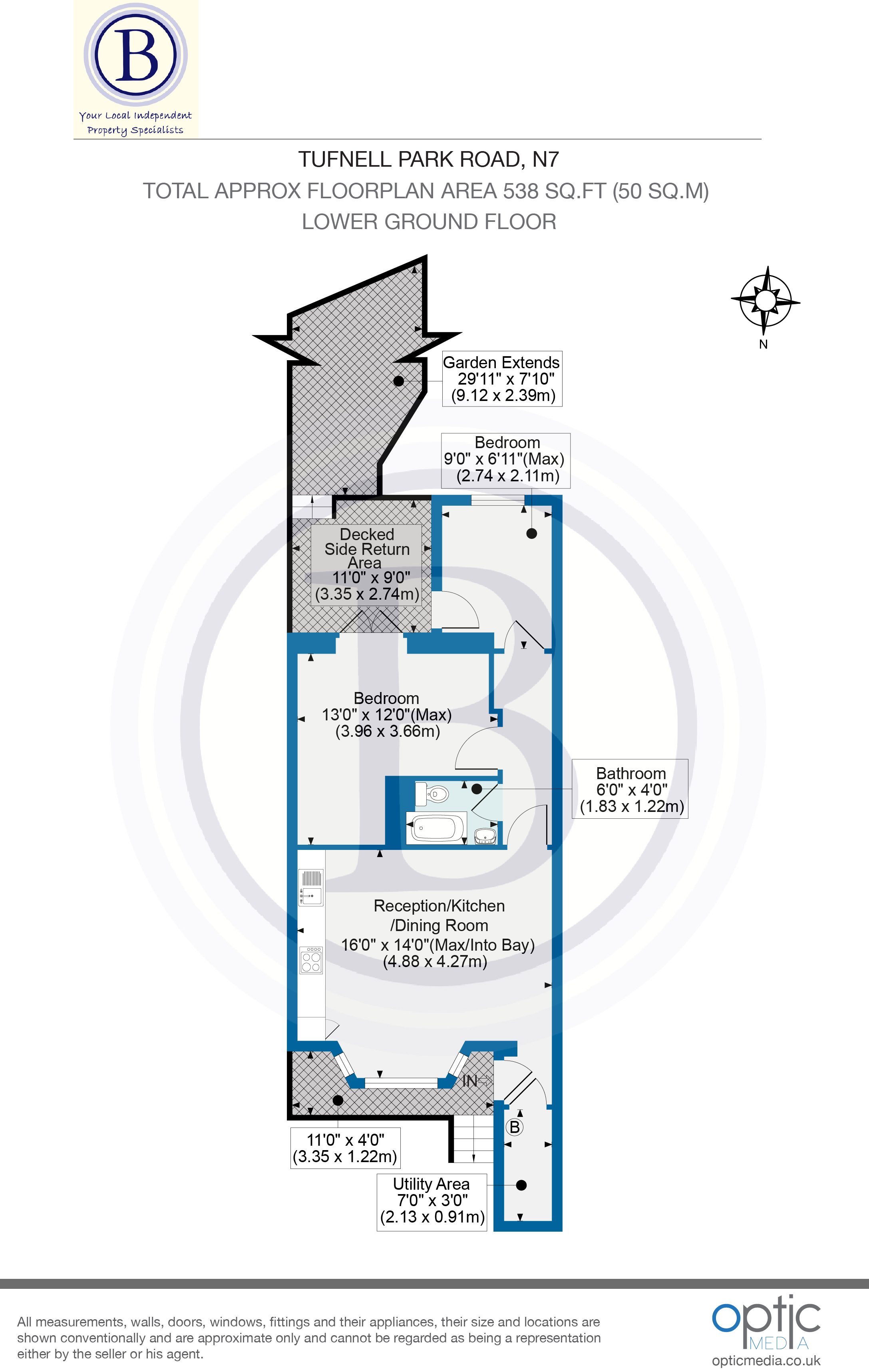 2 bed flat for sale in Tufnell Park Road - Property Floorplan