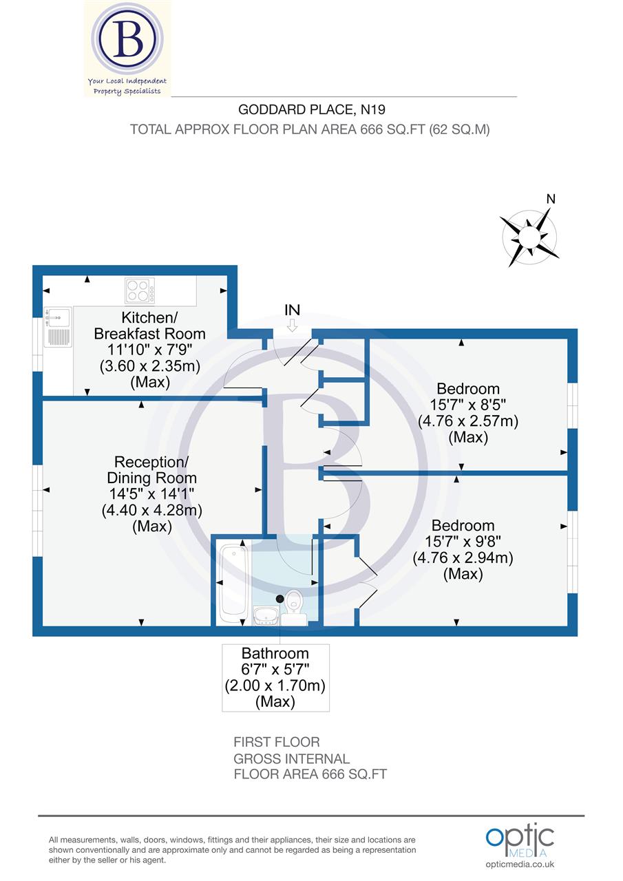 2 bed flat for sale in Goddard Place - Property Floorplan