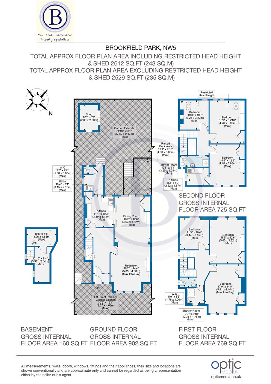 6 bed semi-detached house for sale - Property Floorplan