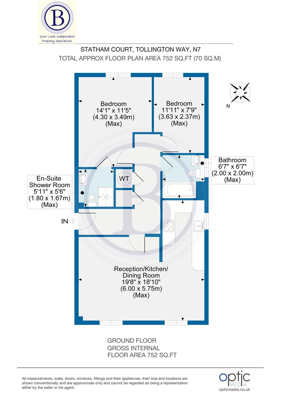 2 bed flat for sale in Statham Court - Property Floorplan