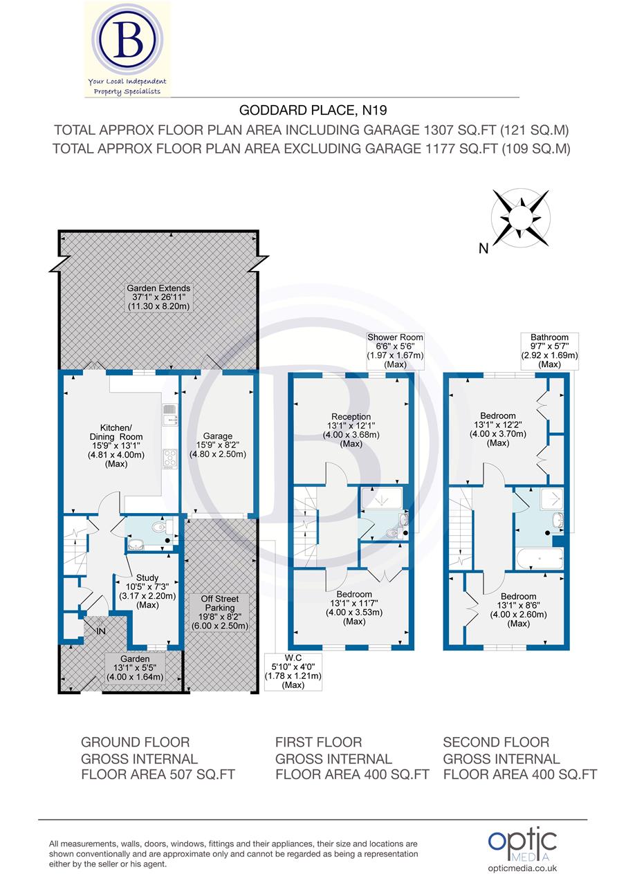 4 bed end of terrace house for sale in Goddard Place - Property Floorplan