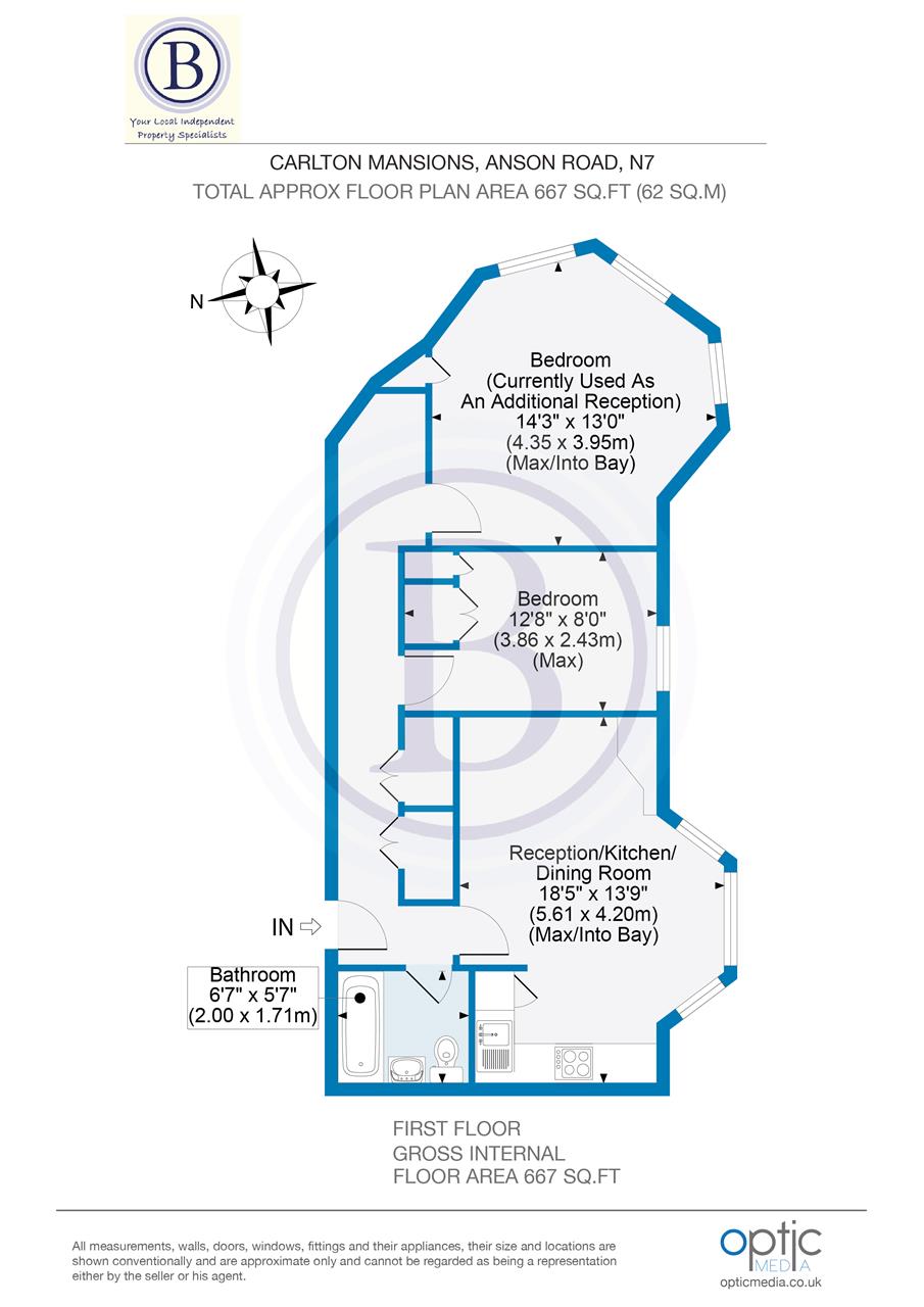2 bed flat for sale - Property Floorplan