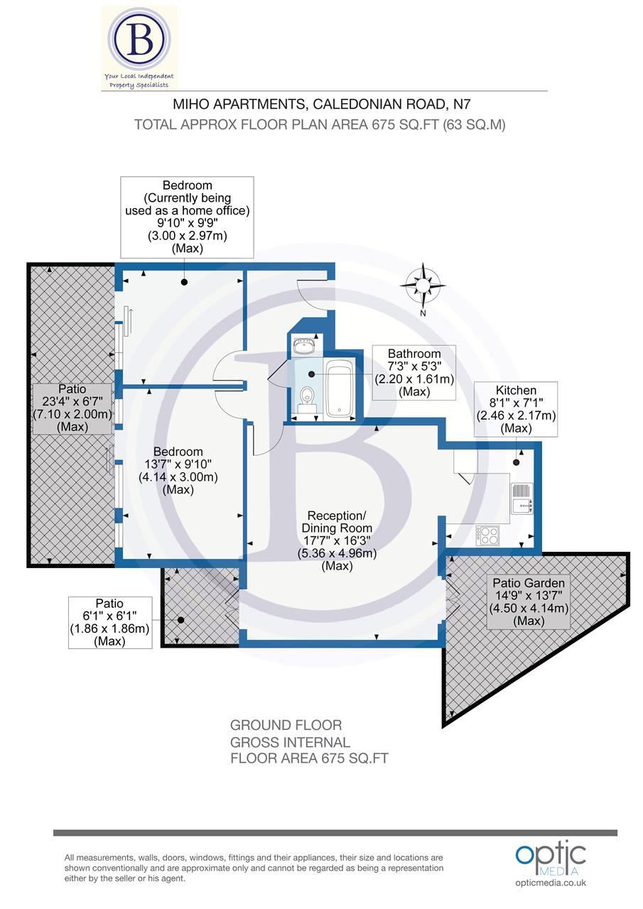 2 bed flat for sale in Caledonian Road - Property Floorplan