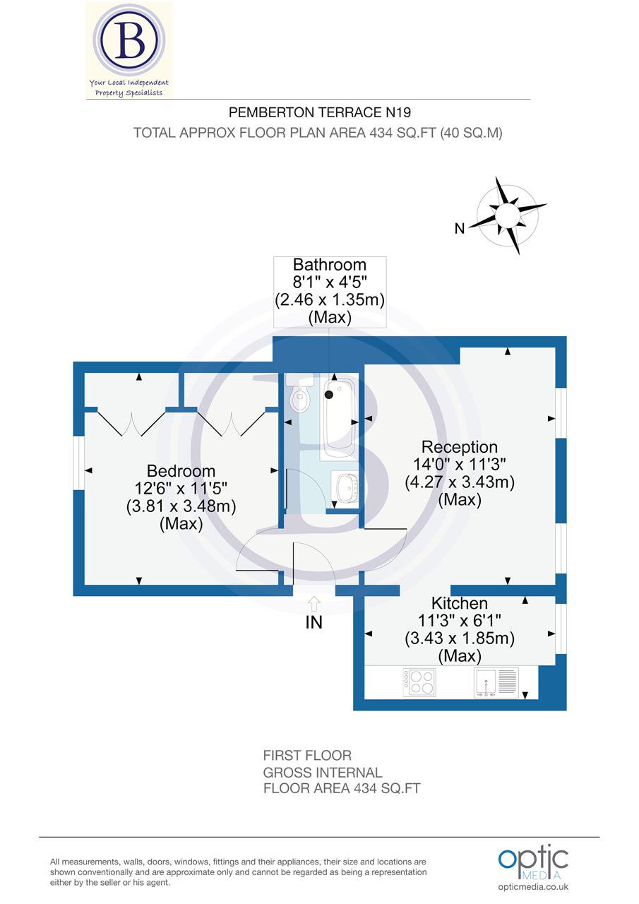 1 bed flat for sale - Property Floorplan
