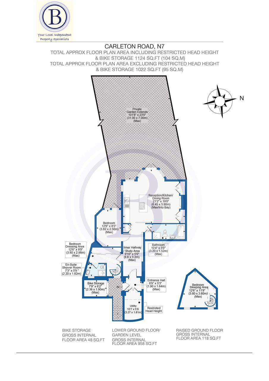2 bed flat for sale in Carleton Road - Property Floorplan