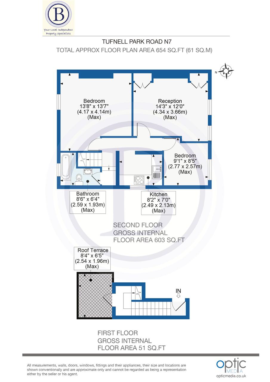 2 bed flat for sale in Tufnell Park Road - Property Floorplan