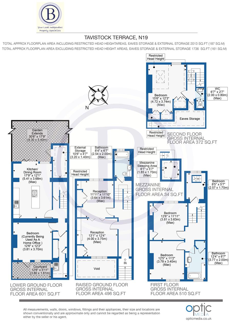 5 bed terraced house to rent - Property Floorplan