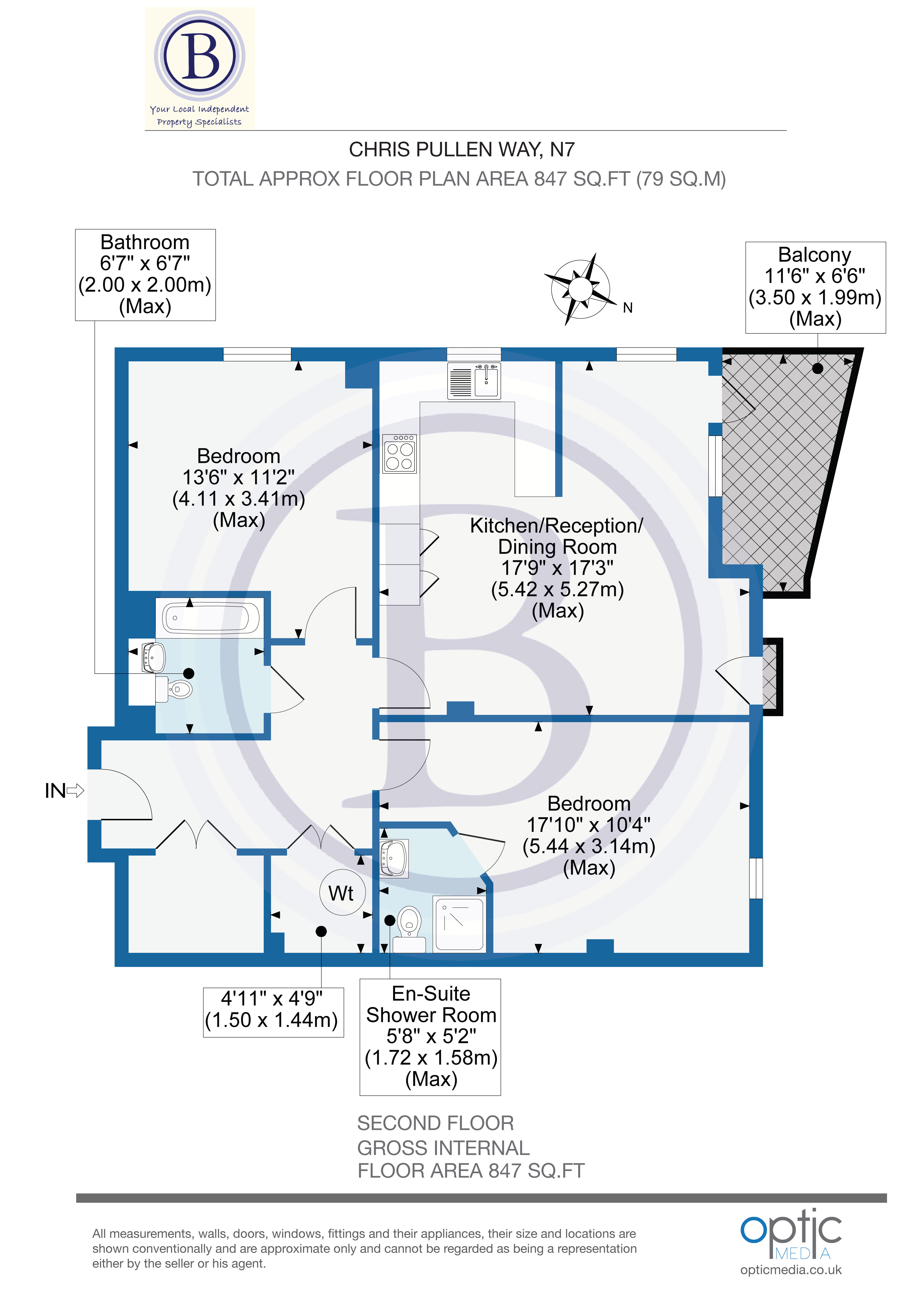 2 bed flat for sale in Chris Pullen Way - Property Floorplan