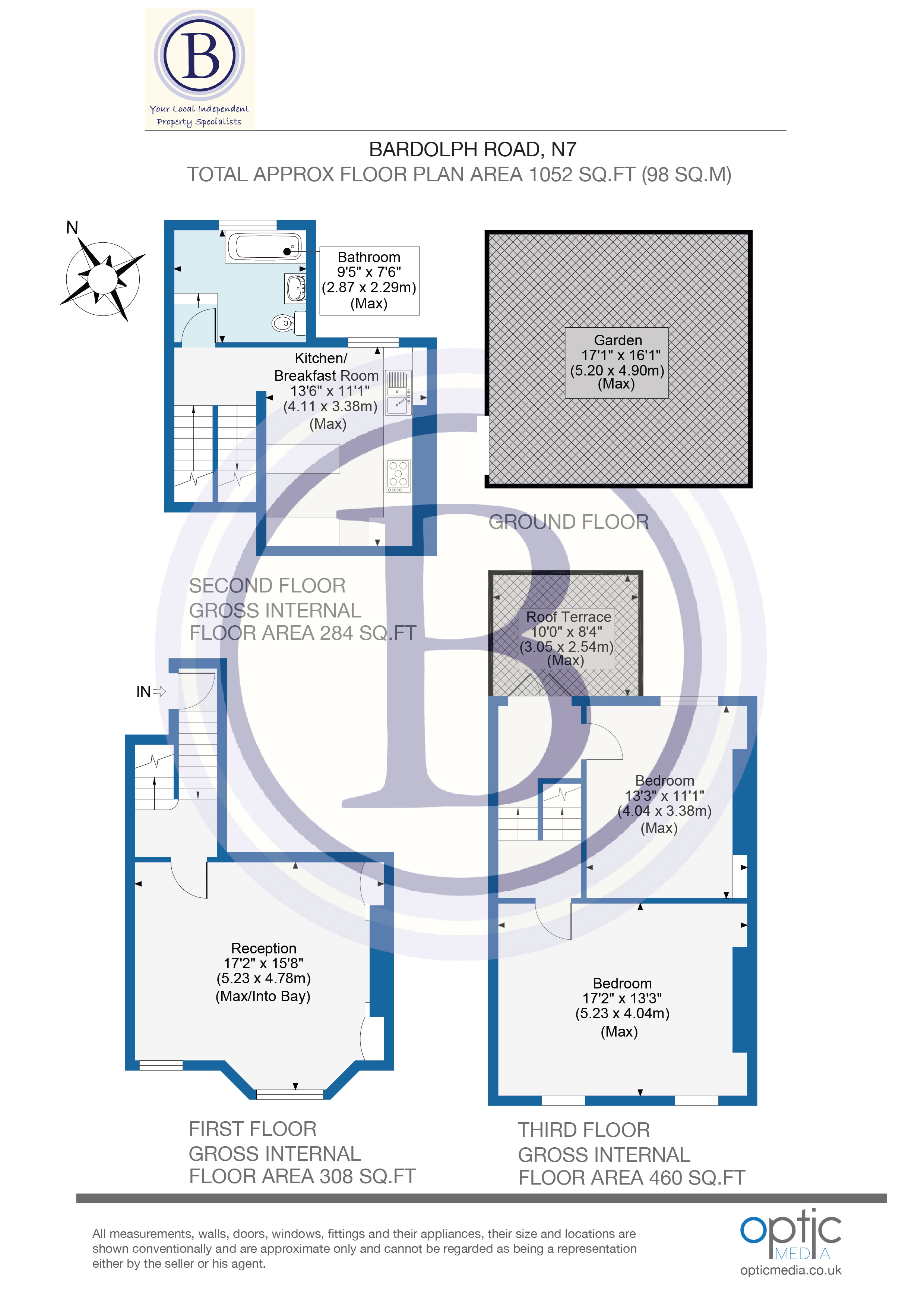 2 bed flat for sale in Bardolph Road - Property Floorplan