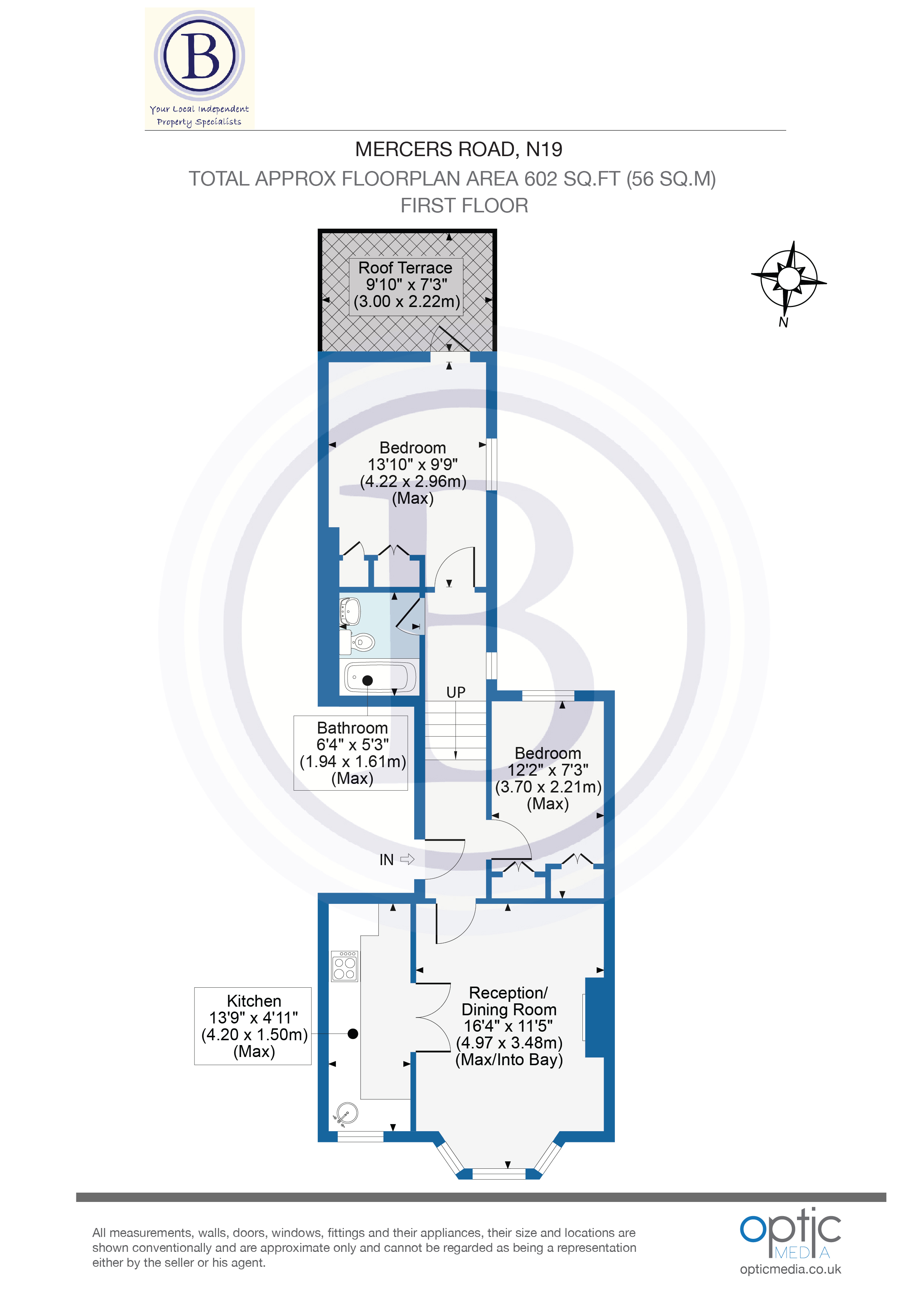 2 bed flat for sale in Mercers Road - Property Floorplan