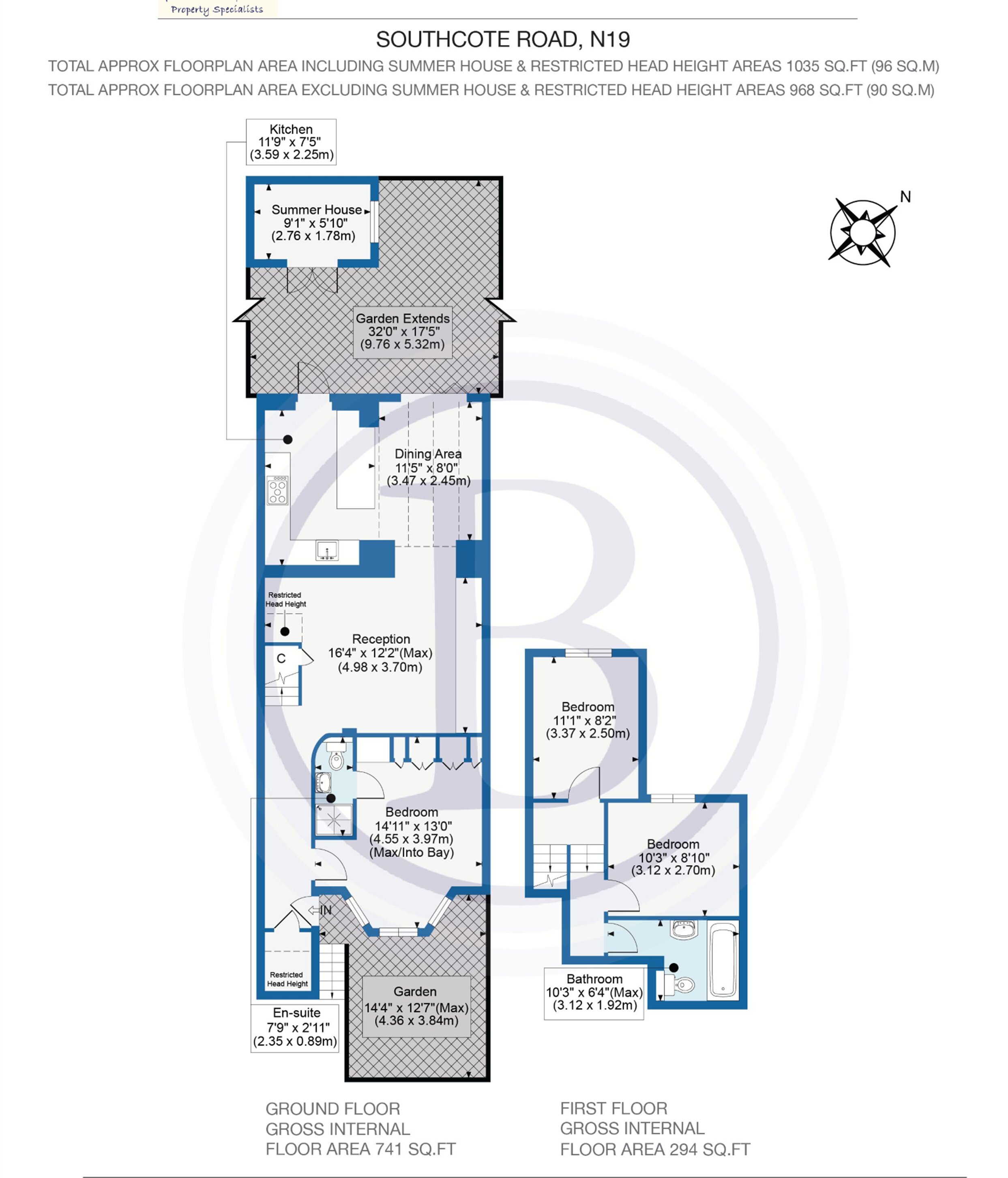 3 bed flat to rent in Southcote Road - Property Floorplan