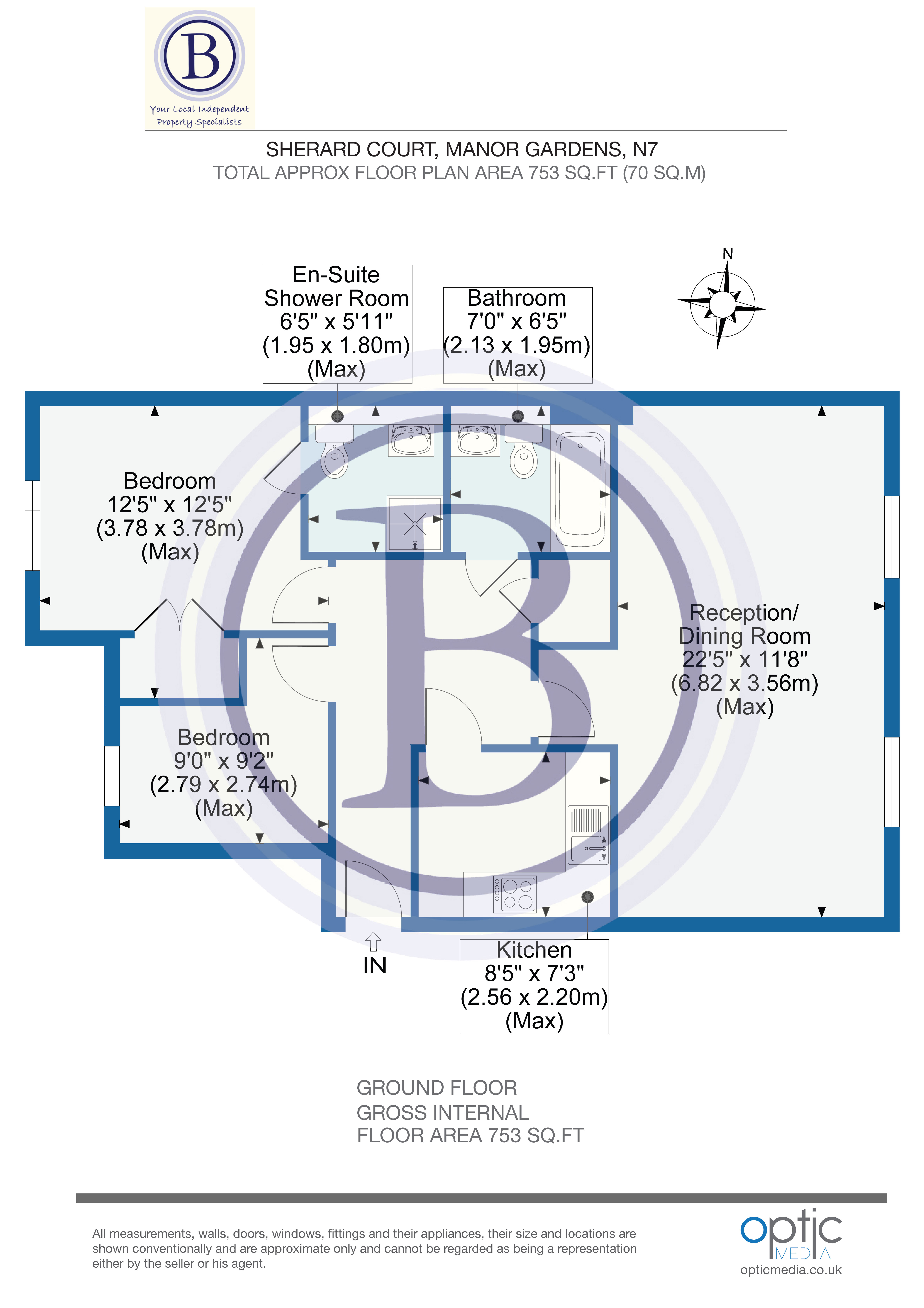 2 bed flat for sale in Sherard Court - Property Floorplan