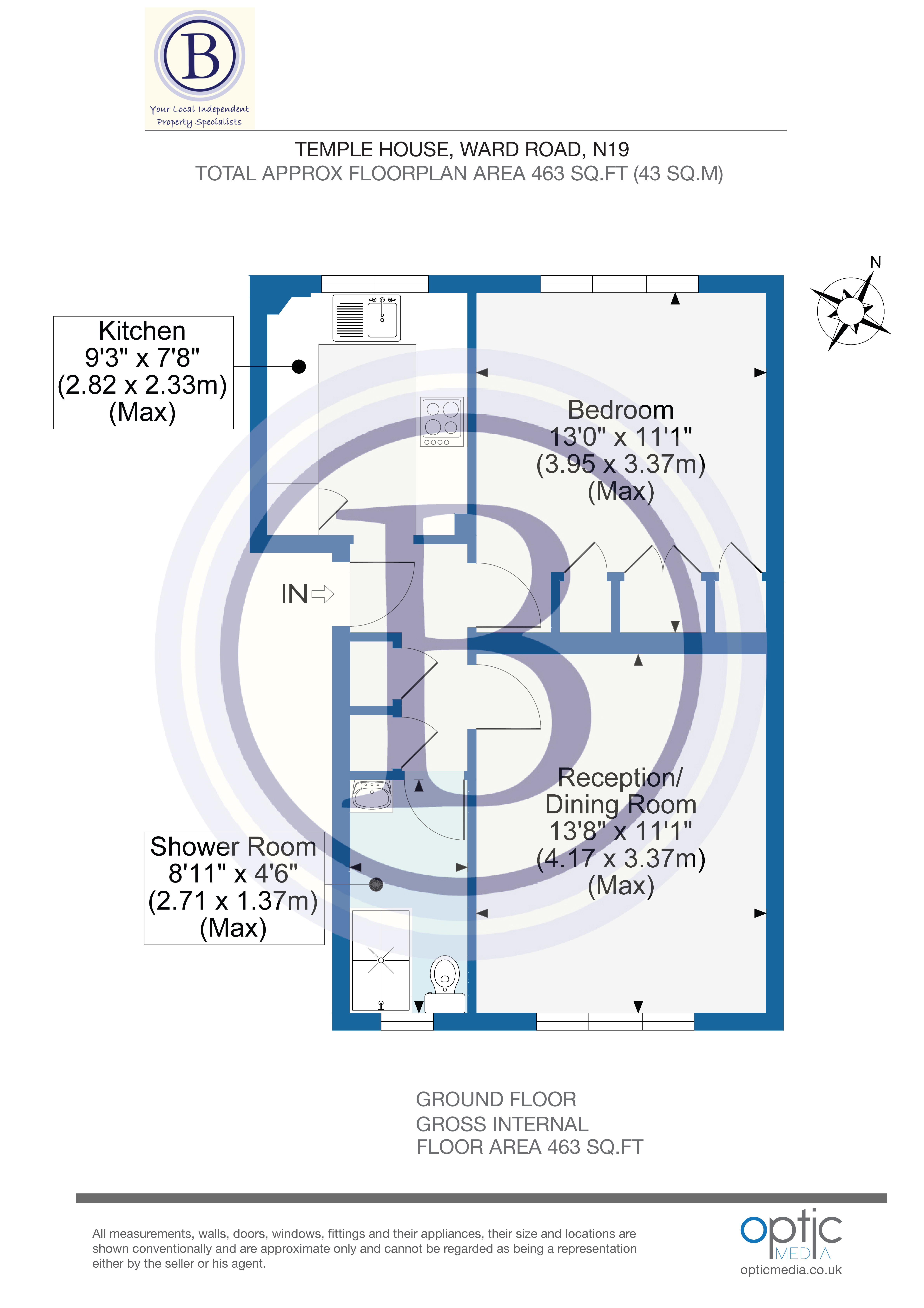 1 bed flat for sale - Property Floorplan