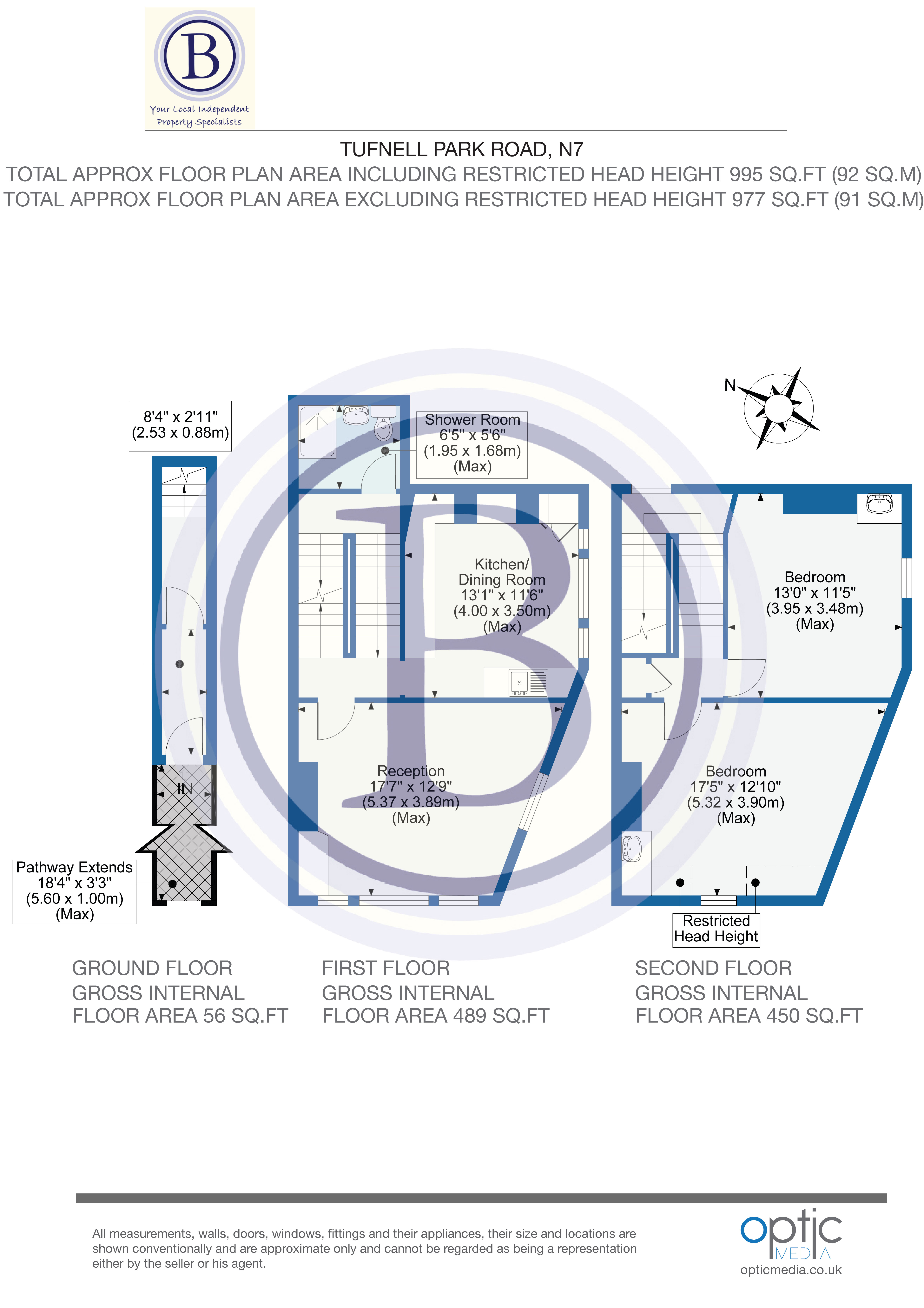 2 bed flat to rent in Tufnell Park Road - Property Floorplan