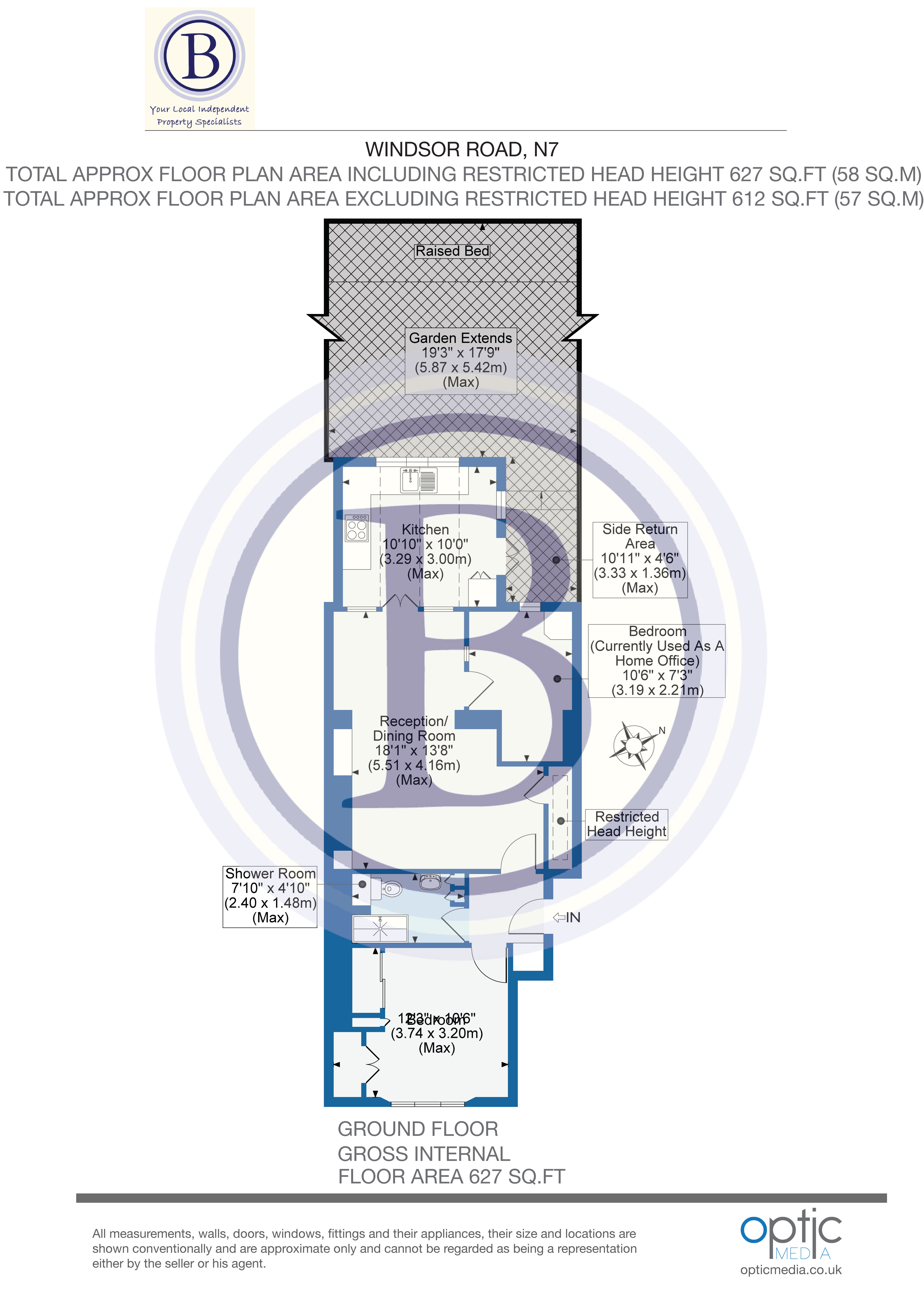2 bed flat for sale in Windsor Road - Property Floorplan