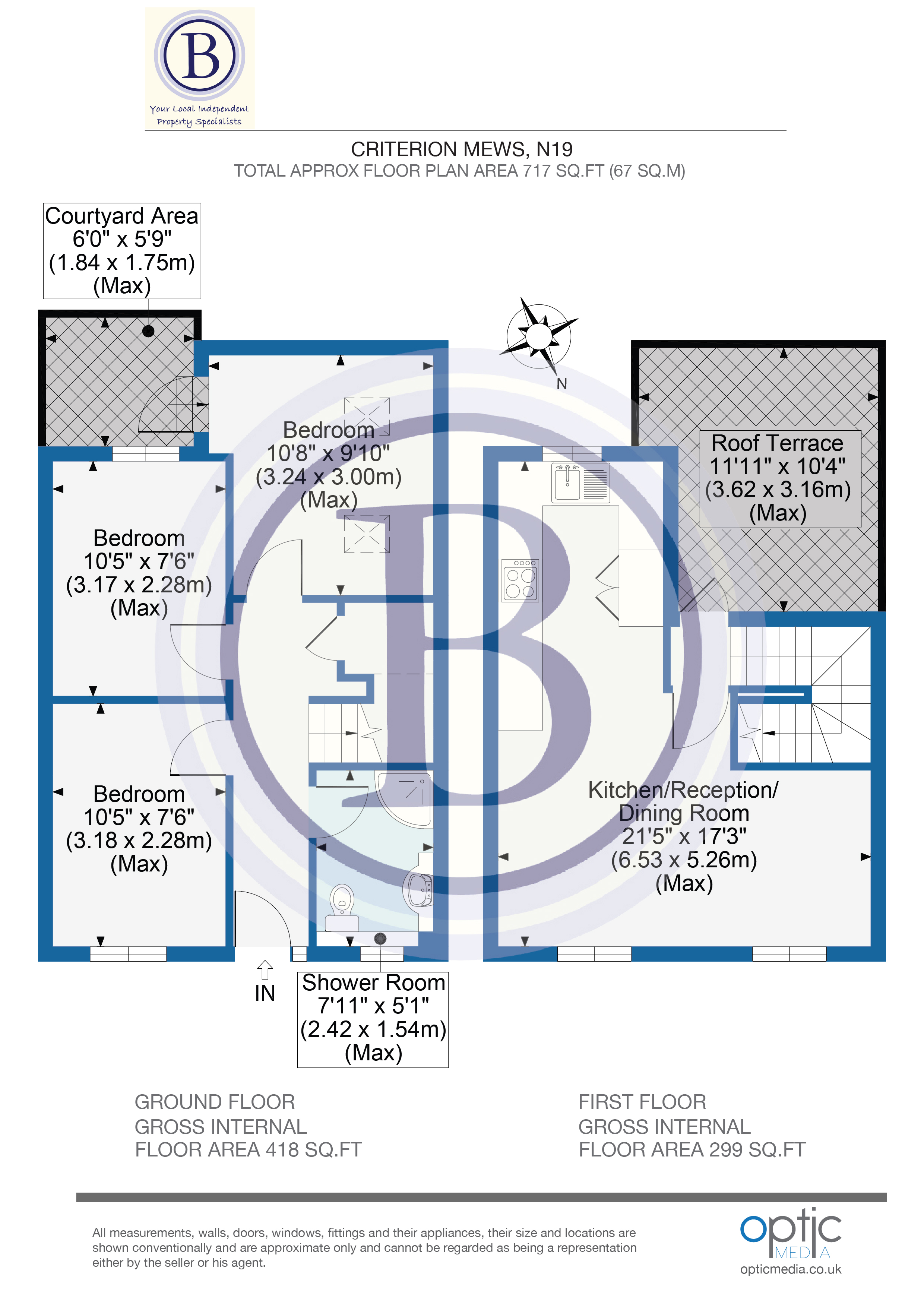 3 bed mews house for sale in Criterion Mews - Property Floorplan
