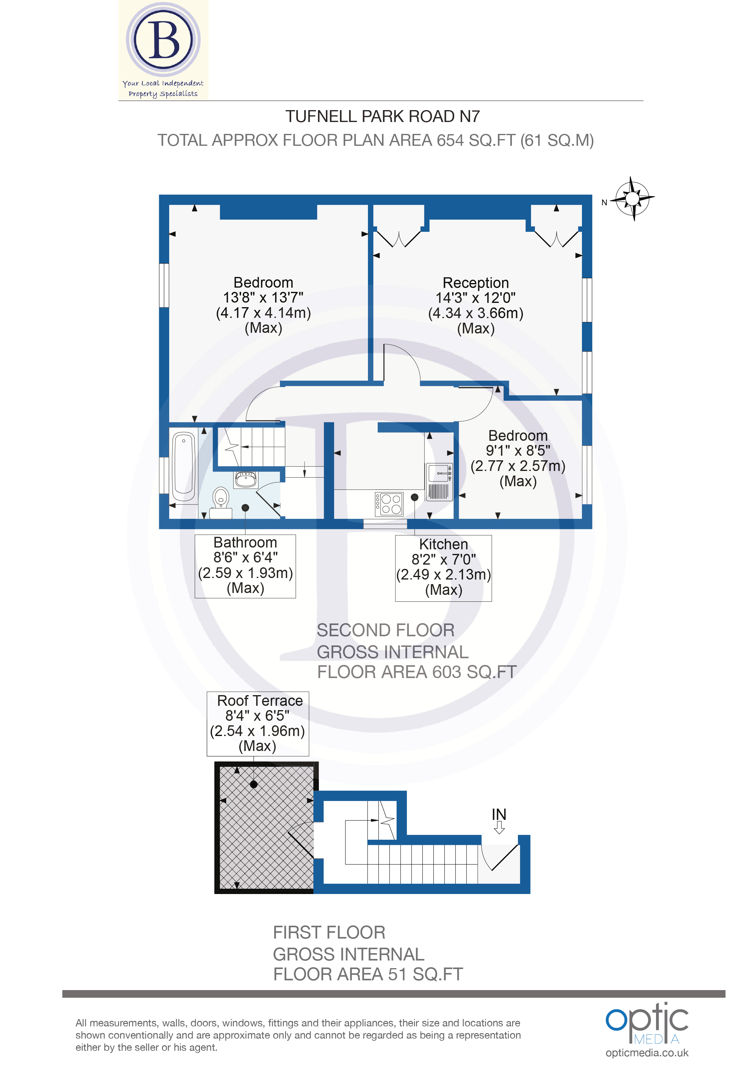 2 bed flat for sale in Tufnell Park Road - Property Floorplan
