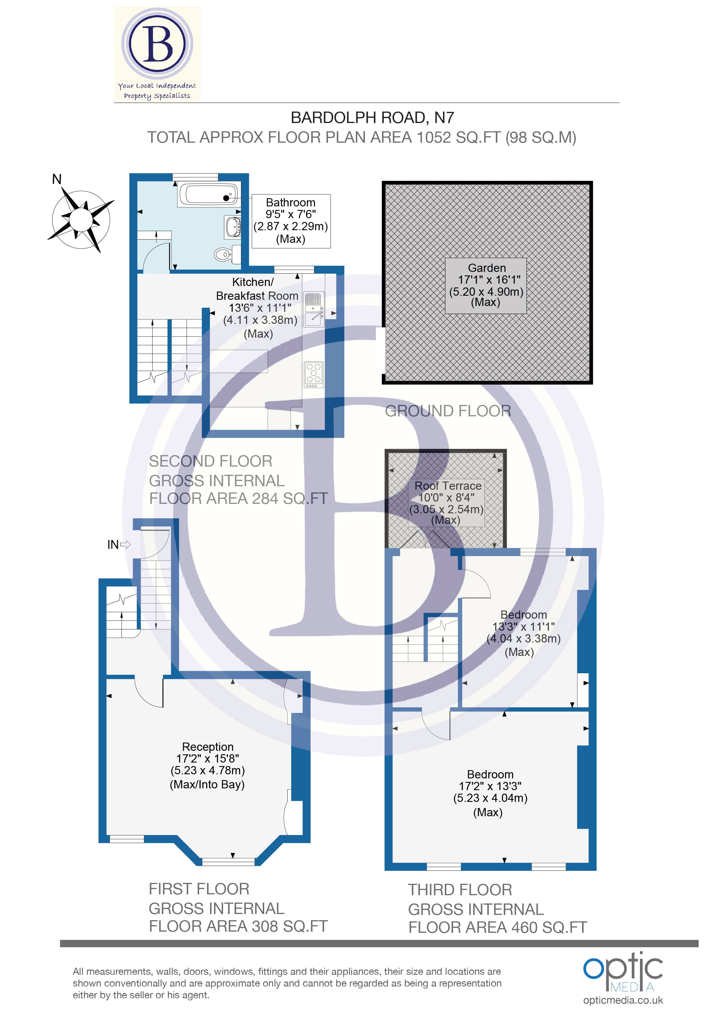 2 bed flat for sale in Bardolph Road - Property Floorplan