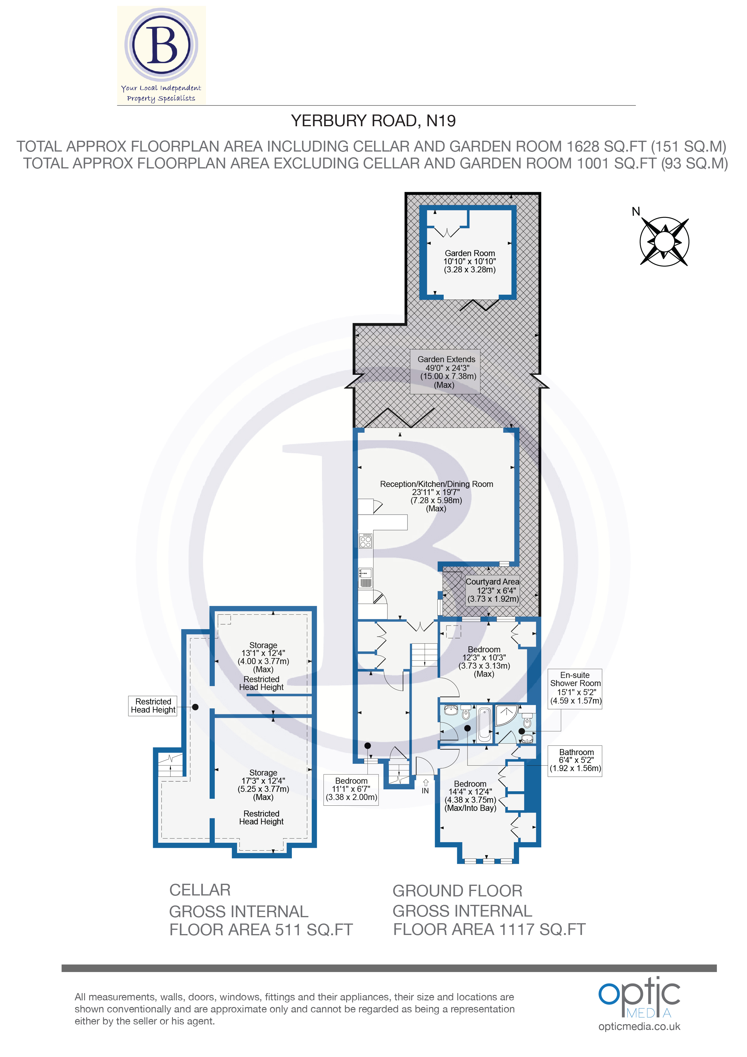 3 bed flat for sale in Yerbury Road - Property Floorplan