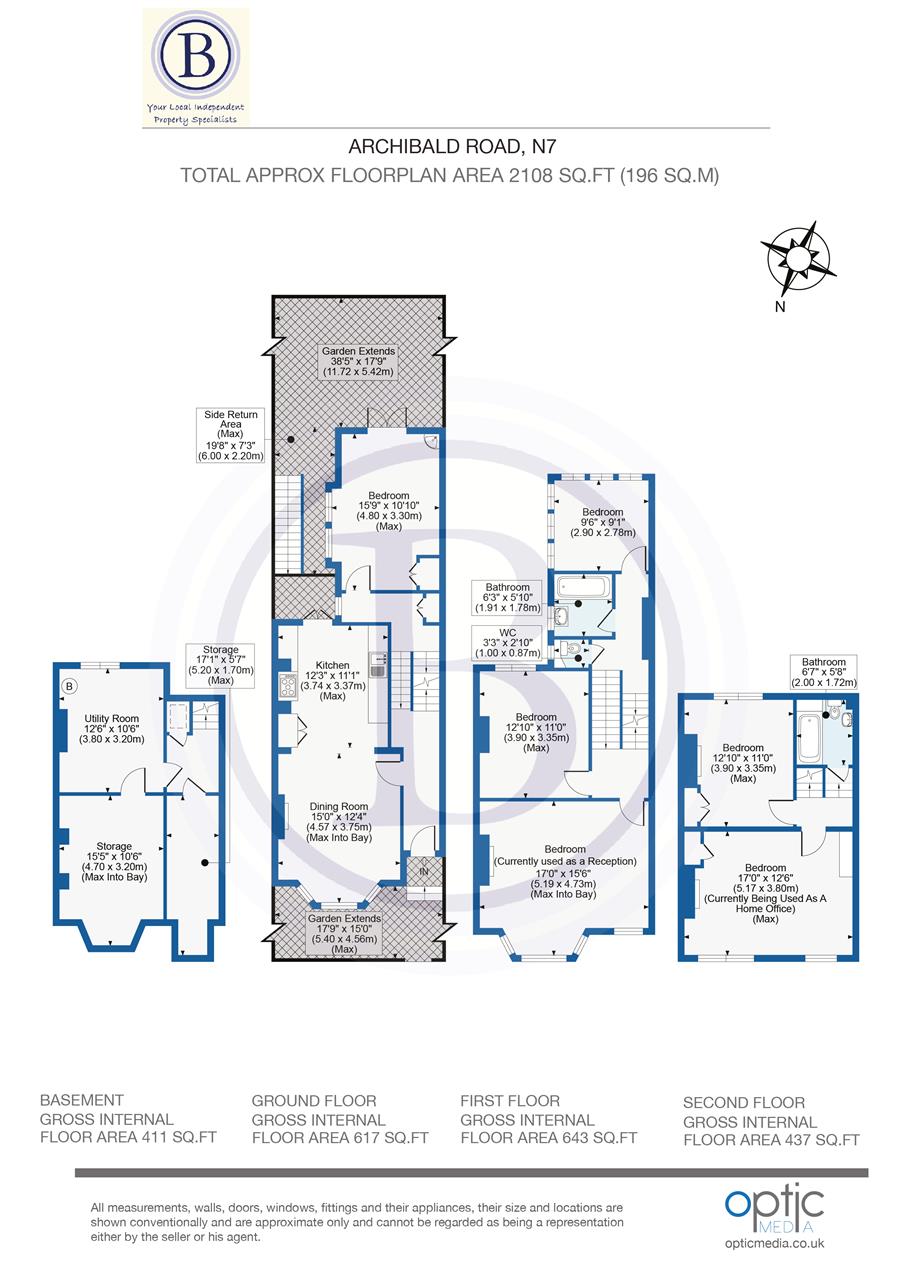 5 bed end of terrace house for sale in Archibald Road 20