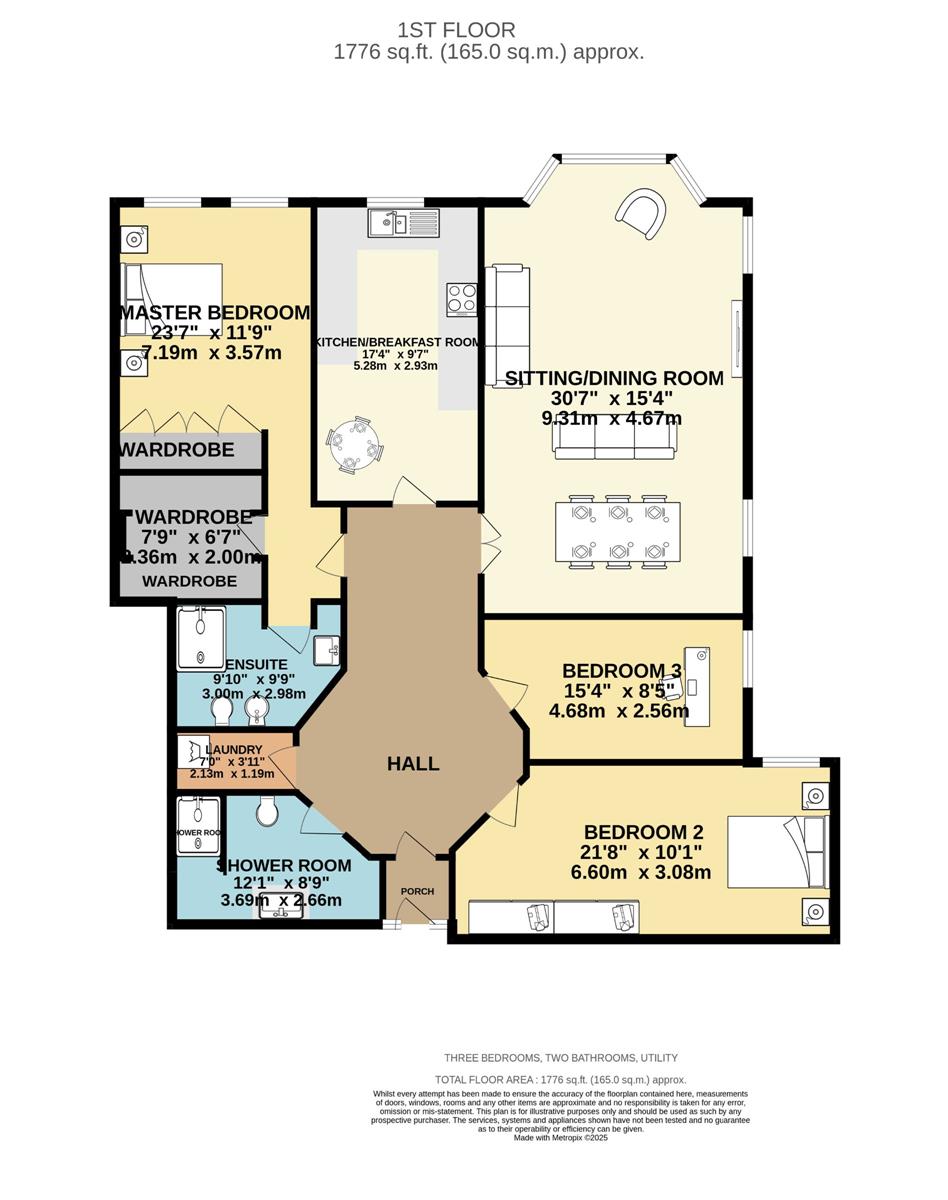 3 bed flat for sale in Flat , The White House, Suffolk Road, Altrincham - Property floorplan