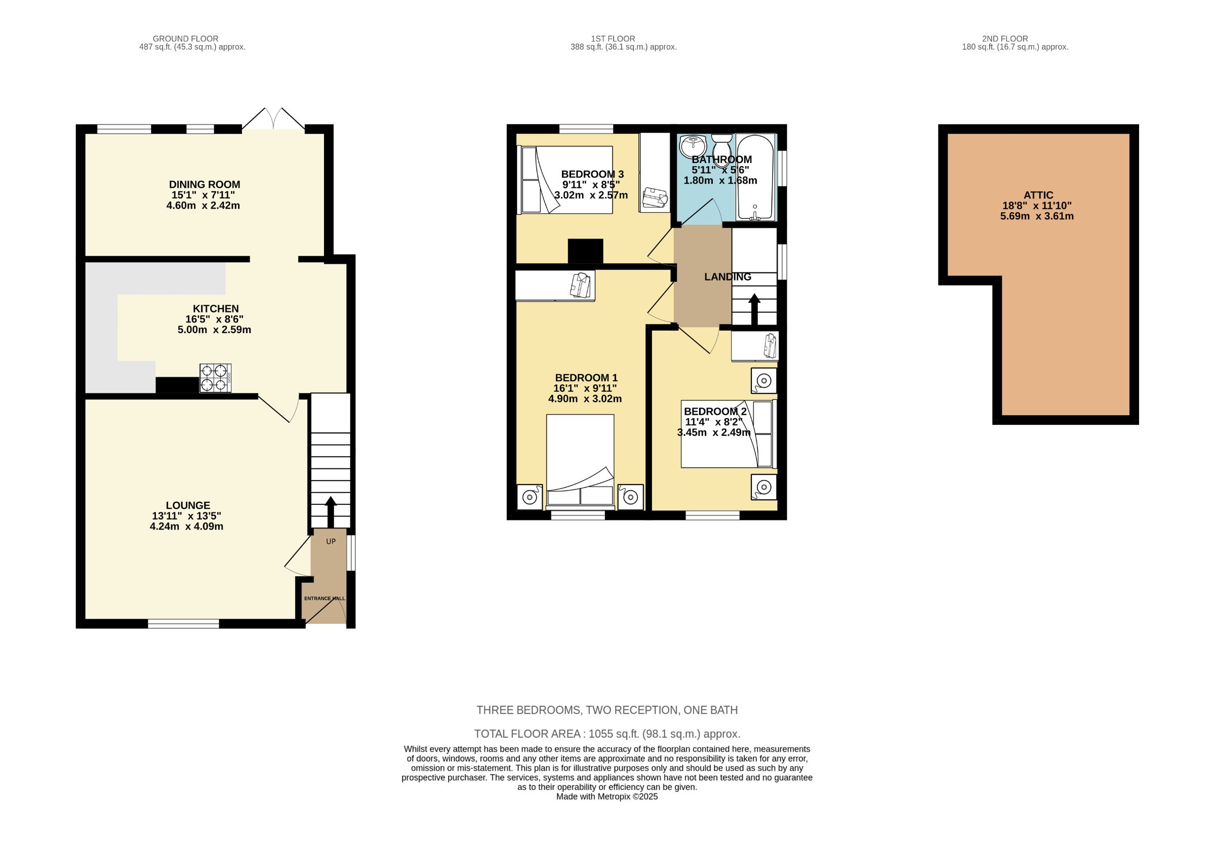 3 bed semi-detached house for sale in Orchard Road West, Manchester - Property floorplan