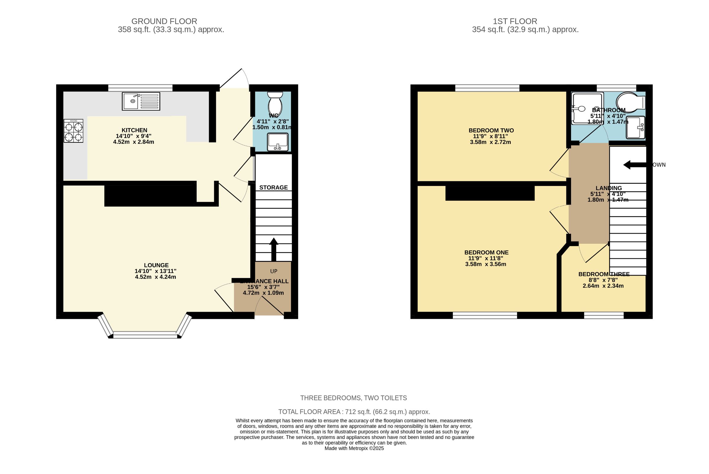 3 bed semi-detached house for sale in Yew Tree Lane, Manchester - Property floorplan