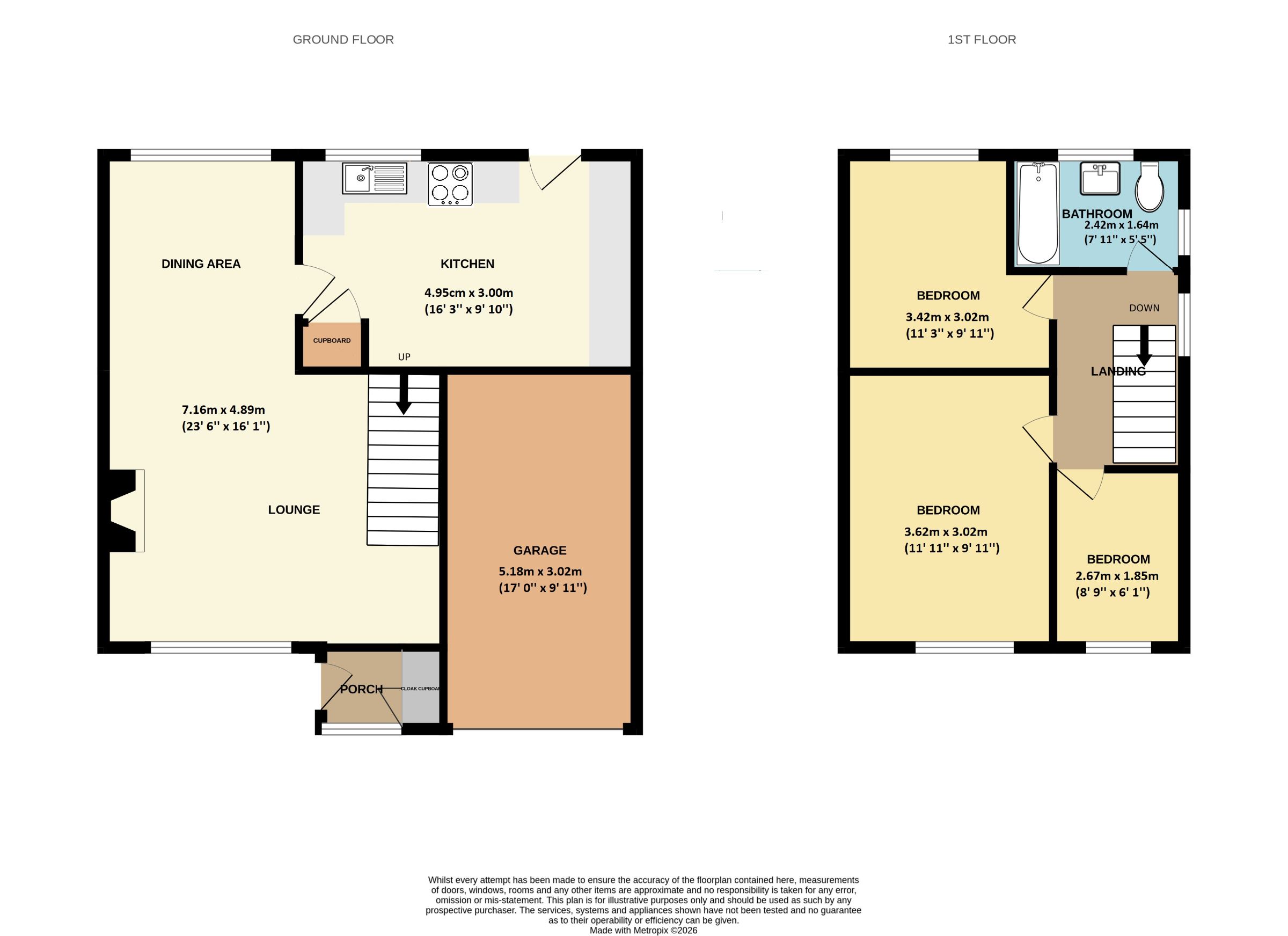 3 bed link detached house for sale in Chantry Road, Stockport - Property floorplan
