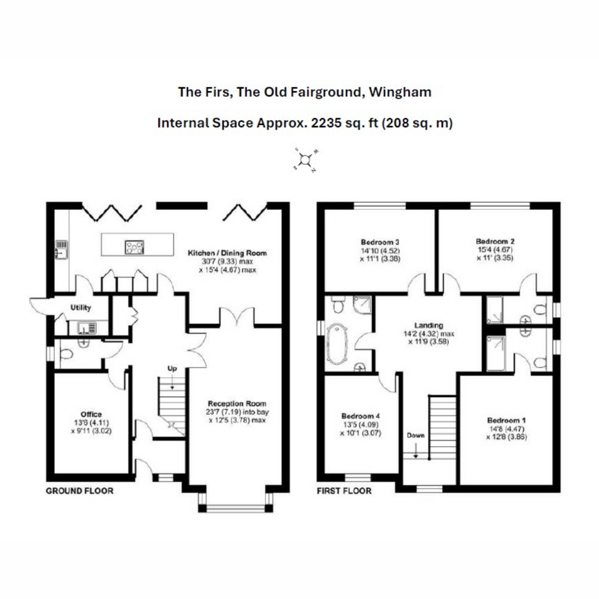 4 bed detached house for sale in The Old Fairground, Wingham, CT3 - Property floorplan