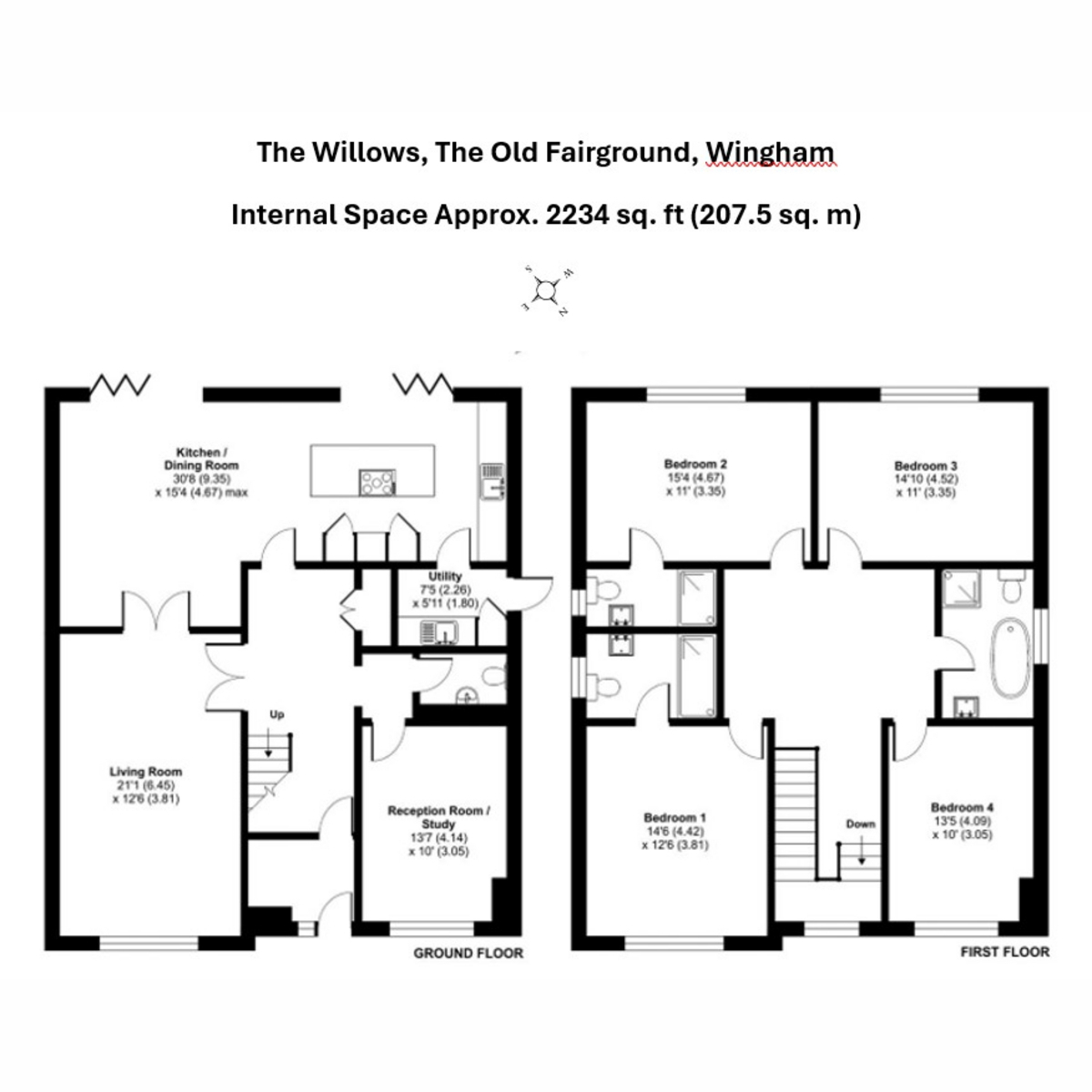 4 bed detached house for sale in The Old Fairground, Wingham, Canterbury, CT3 - Property floorplan