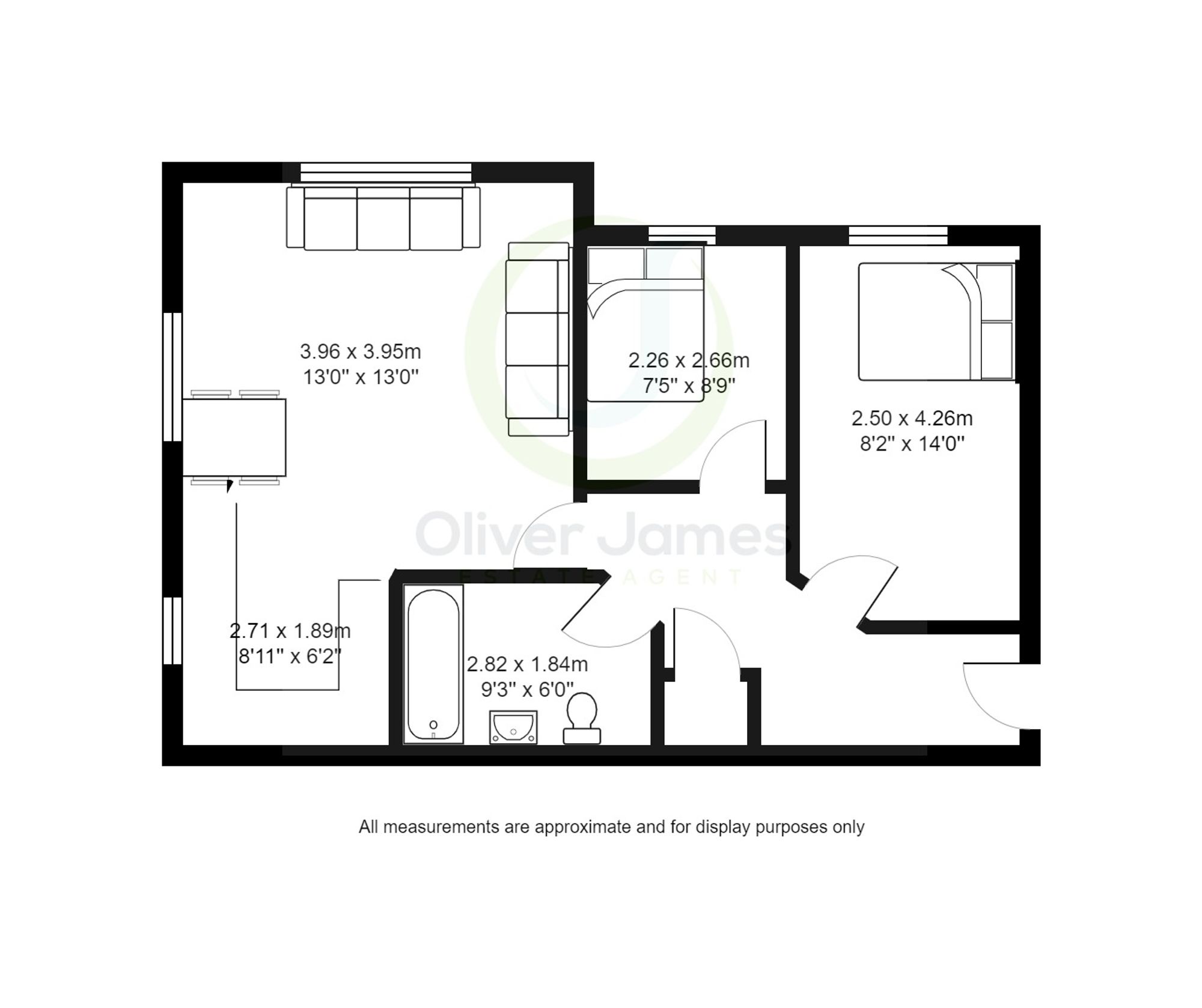 2 bed ground floor flat for sale in Flat 5, 249 Roseway Avenue, M44 - Property floorplan