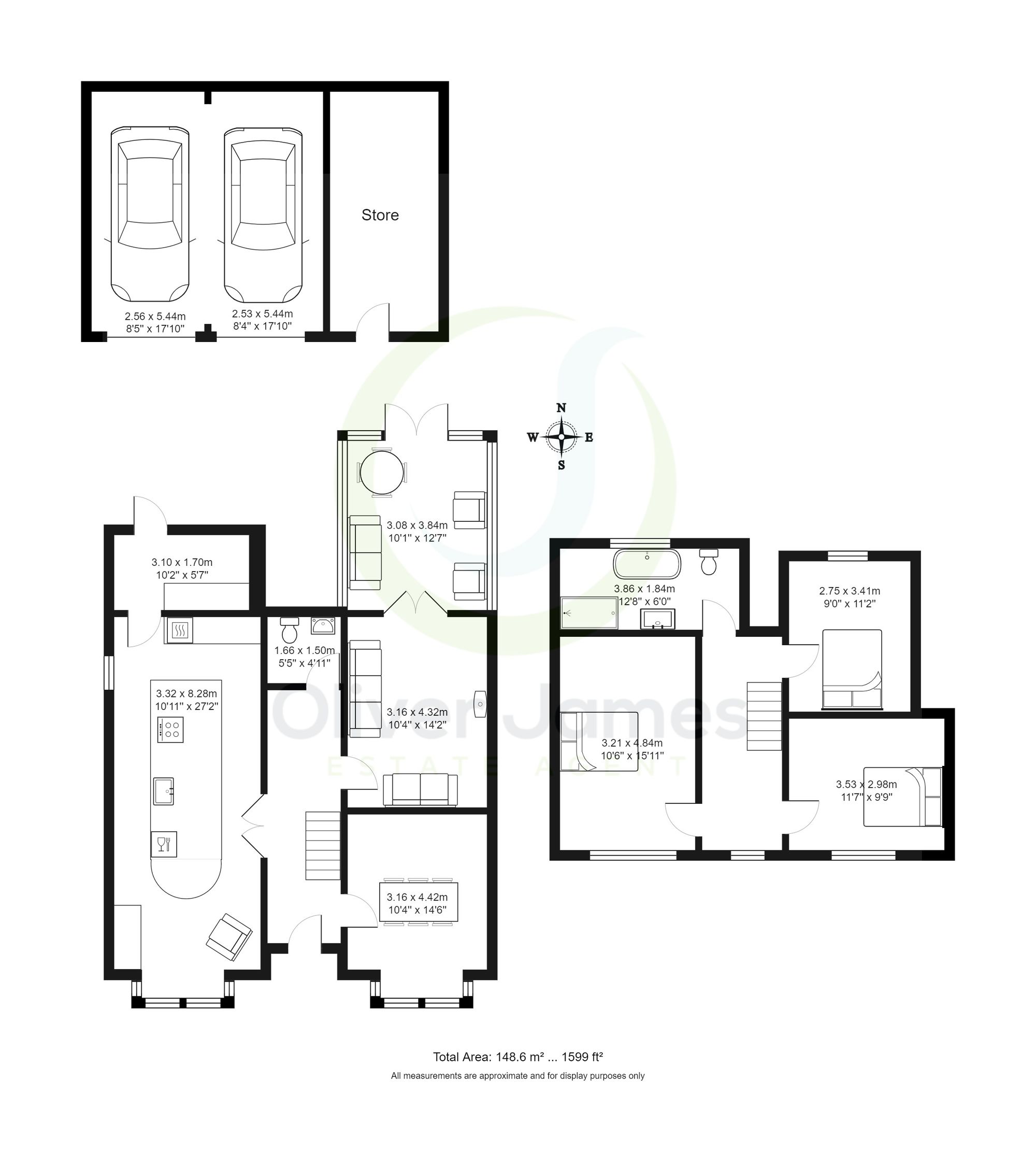 3 bed detached house for sale in Bank Street, Glazebrook, WA3 - Property floorplan