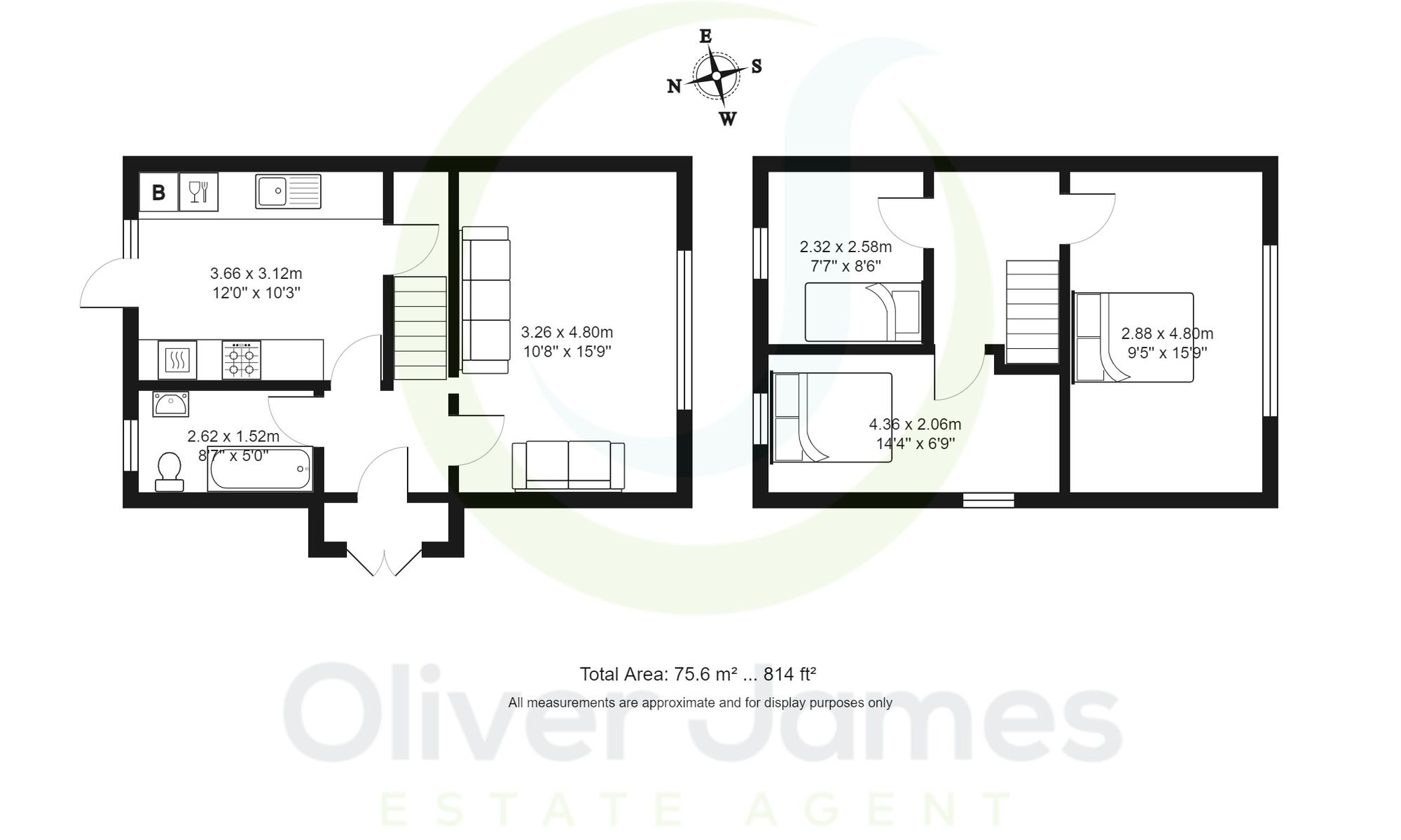 3 bed semi-detached house to rent in Sussex Road, Cadishead, M44 - Property floorplan