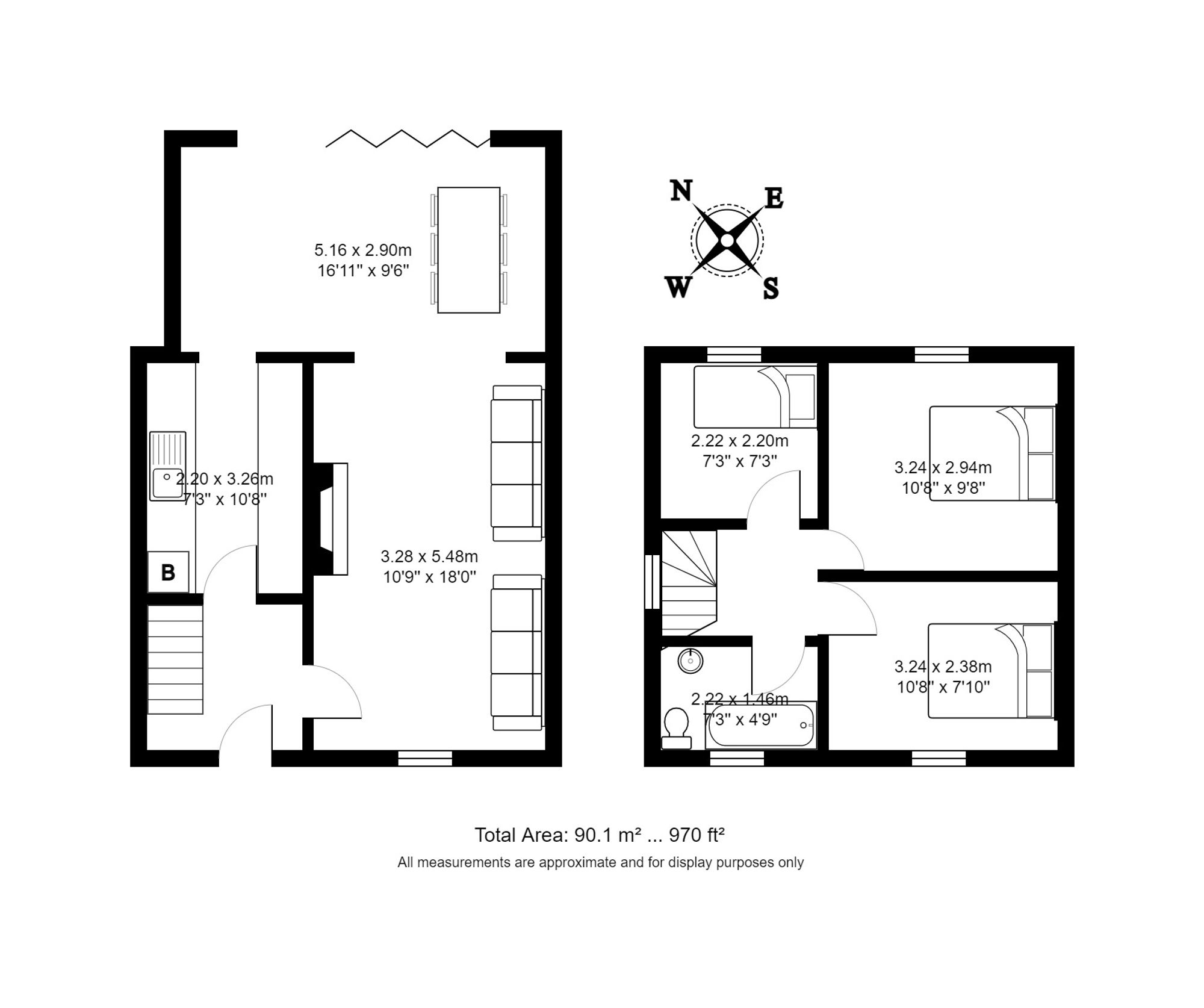 3 bed semi-detached house for sale in Silver Street, Irlam, M44 - Property floorplan