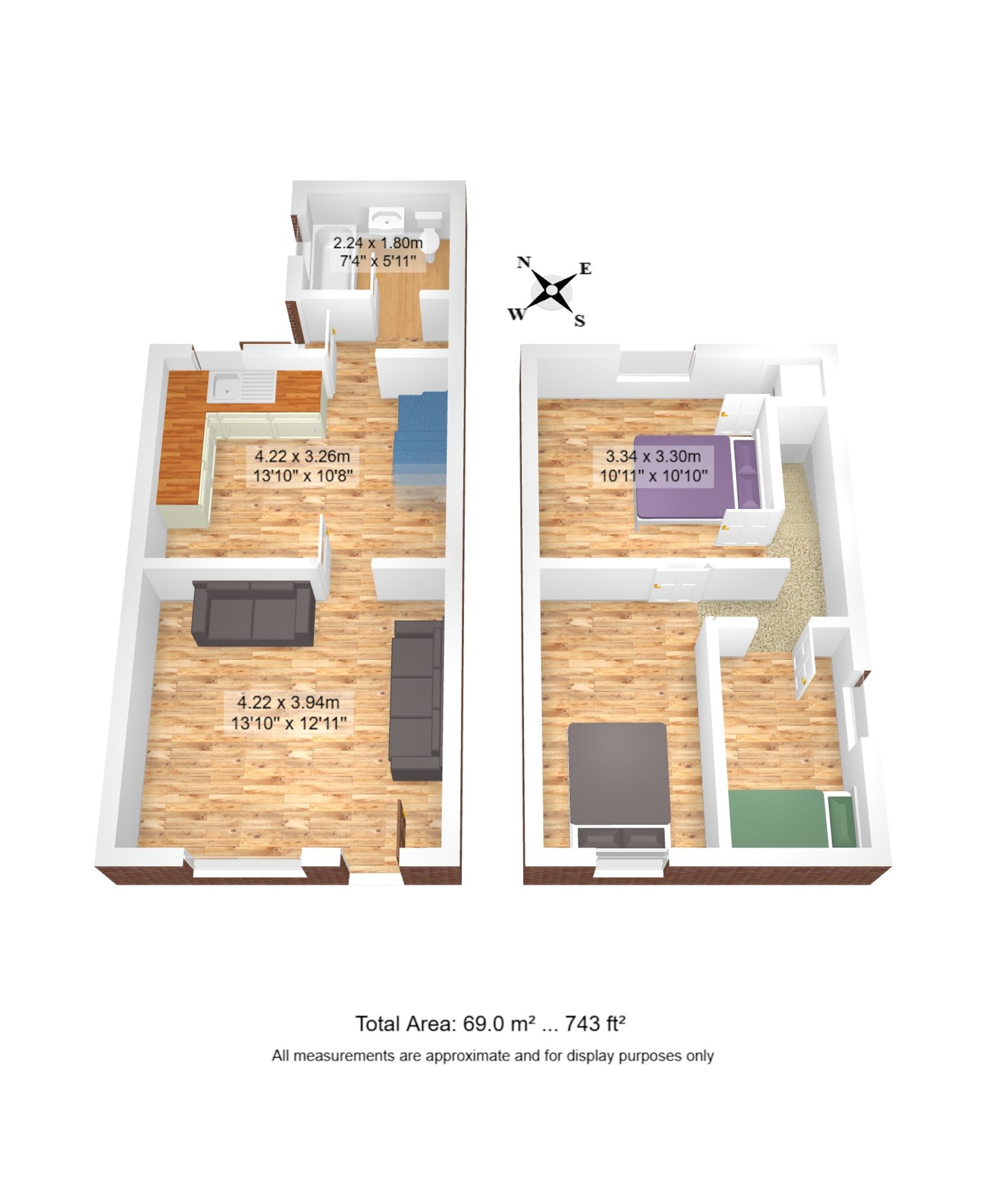 3 bed end of terrace house to rent in Lytherton Avenue, Cadishead, M44 - Property floorplan