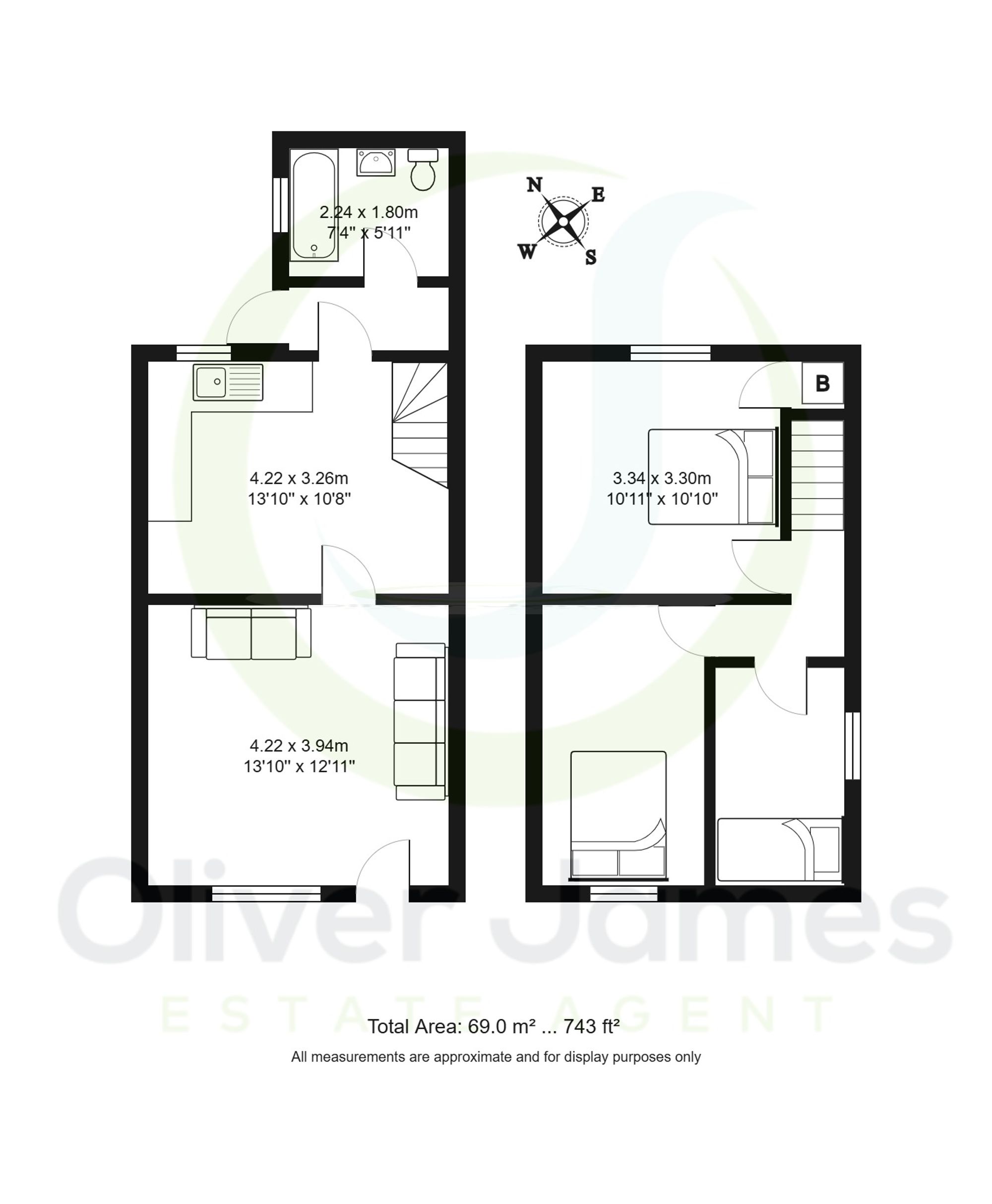 3 bed end of terrace house to rent in Lytherton Avenue, Cadishead, M44 - Property floorplan