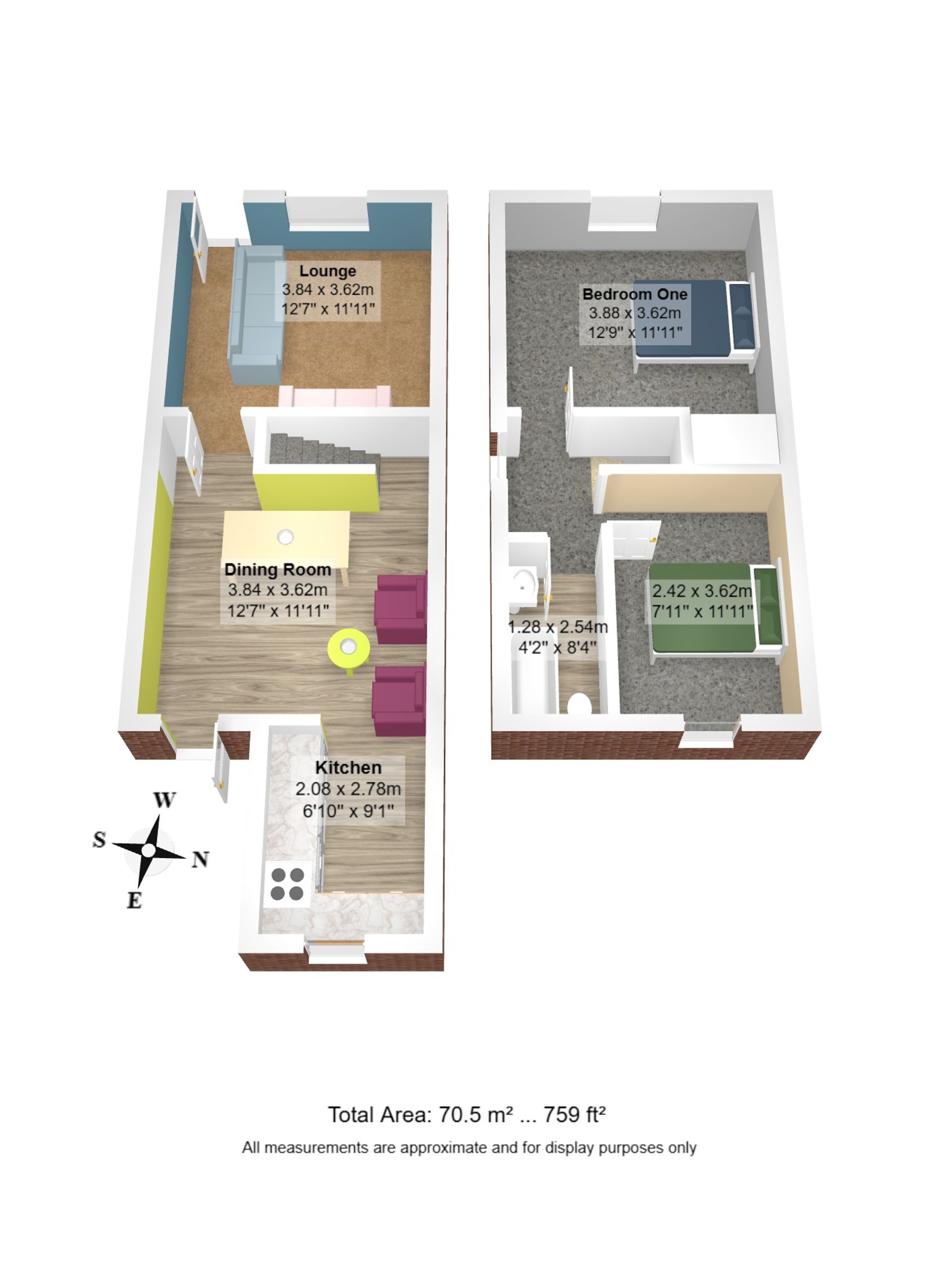 2 bed semi-detached house for sale in Liverpool Road, Cadishead, M44 - Property floorplan