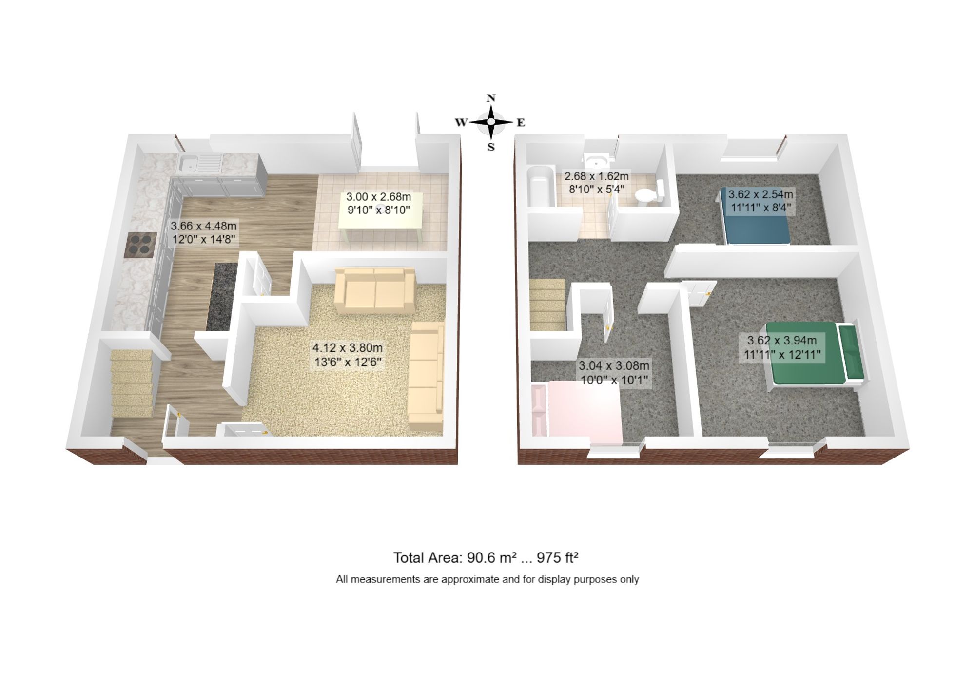 3 bed terraced house for sale in Mclean Drive, Irlam, M44 - Property floorplan