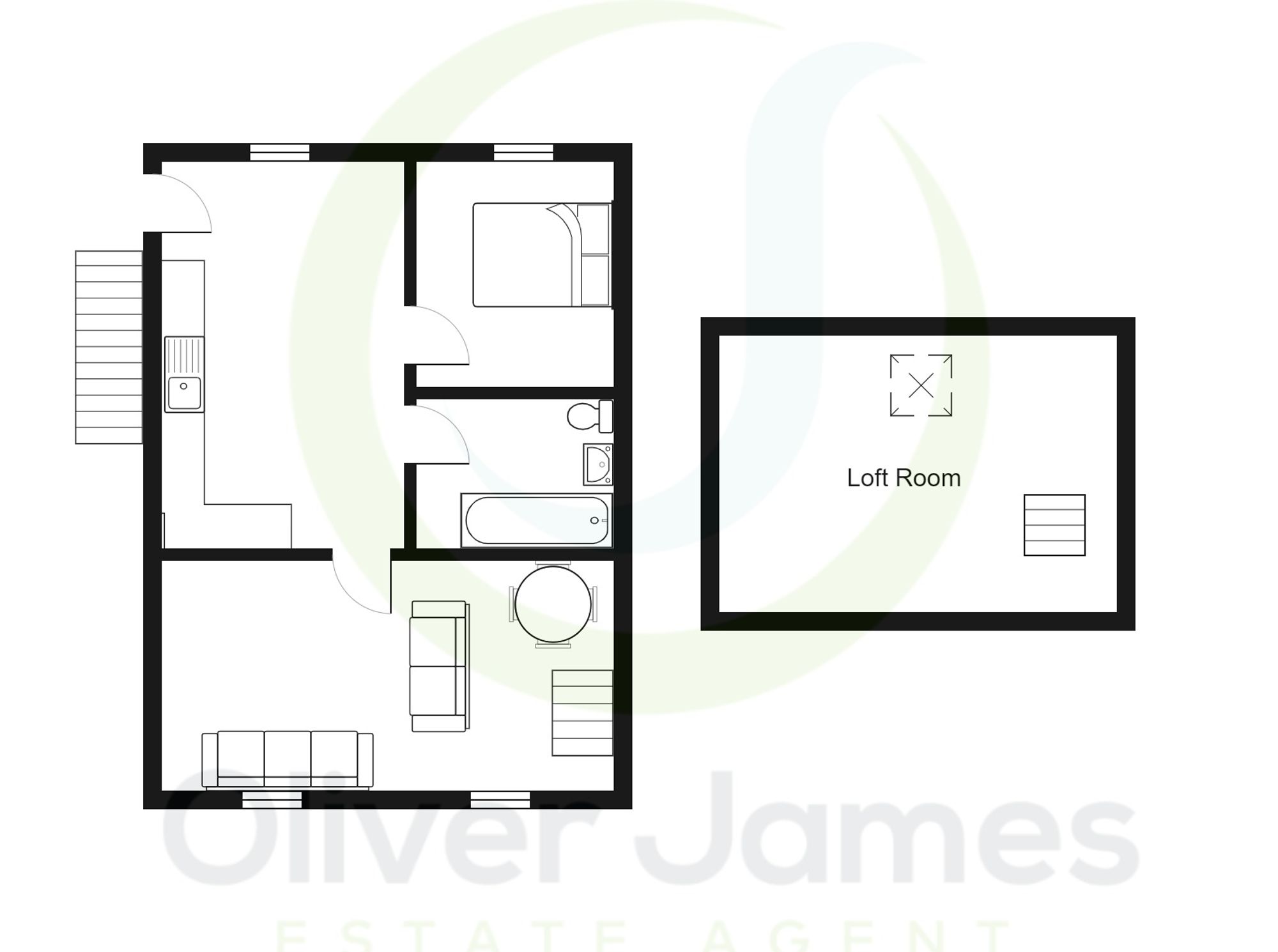 1 bed apartment to rent in Liverpool Road, Cadishead, M44 - Property floorplan