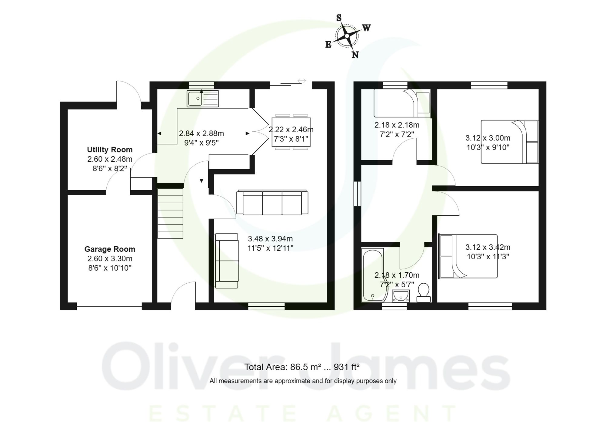 3 bed house for sale in Exeter Drive, Irlam, M44 - Property floorplan