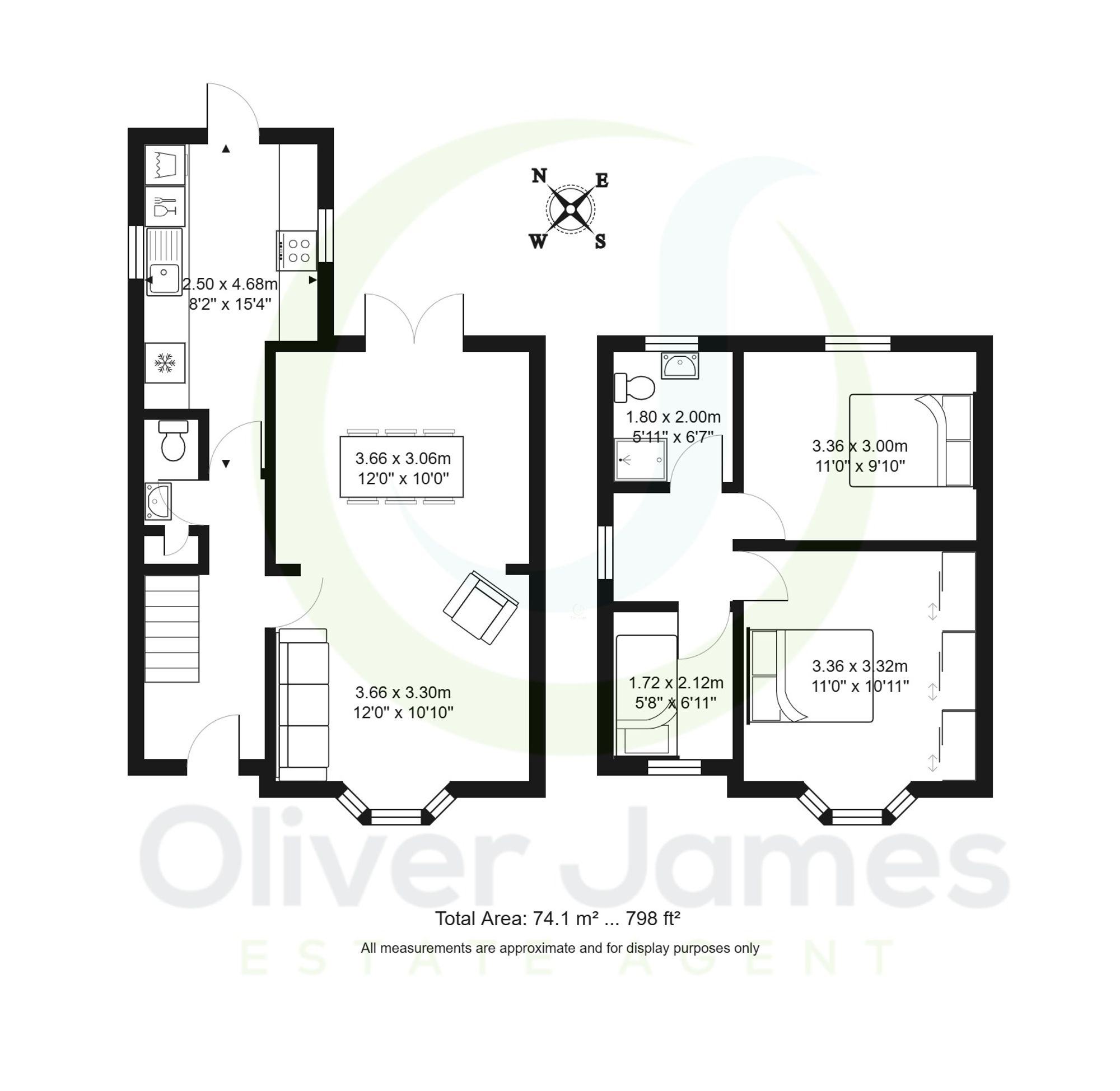3 bed detached house for sale in Hampton Road, Cadishead, M44 - Property floorplan