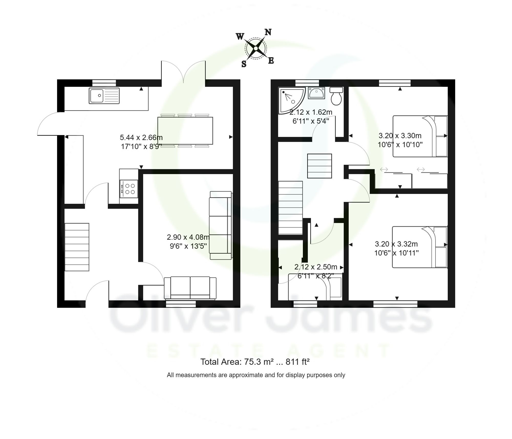 3 bed terraced house for sale in Neville Drive, Irlam, M44 - Property floorplan