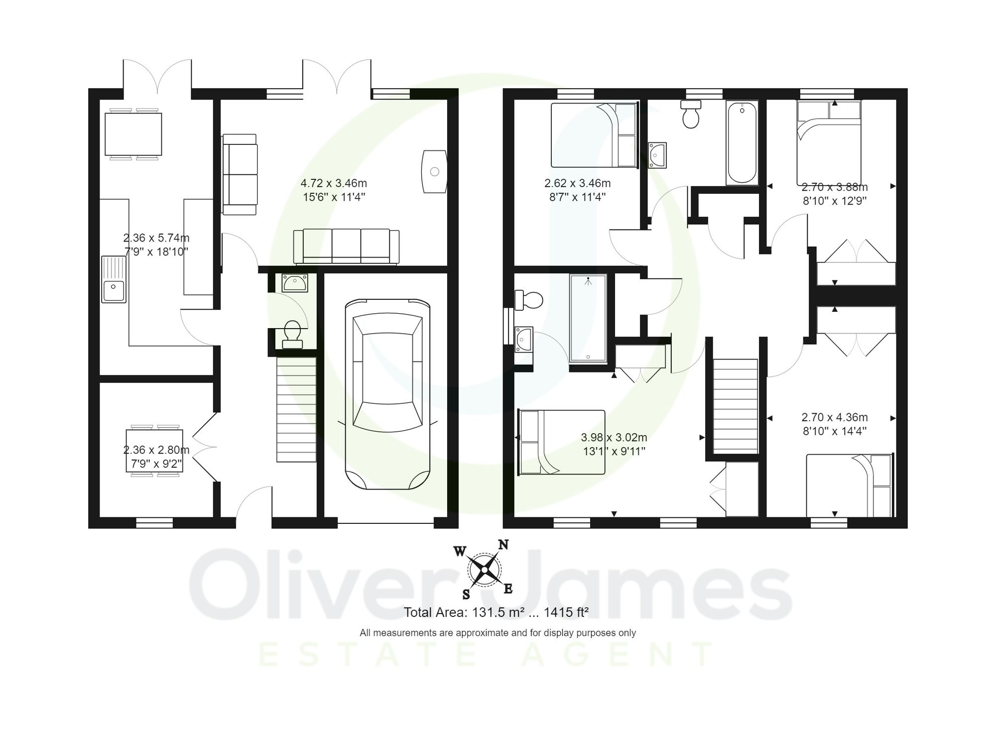 4 bed detached house to rent in Roseway Avenue, Cadishead, M44 - Property floorplan